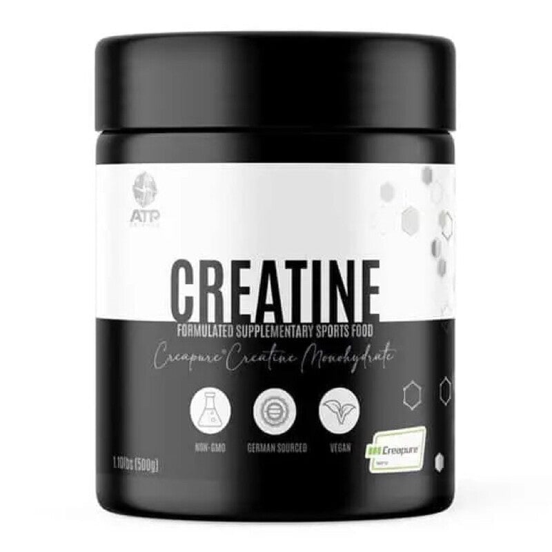 ATP Science Creatine Monohydrate Powder - Premium Muscle Building Supplement for Athletes & Bodybuilders - Supports Strength, Endurance & Recovery - Ideal for Pre/Post Workout & Fitness Training