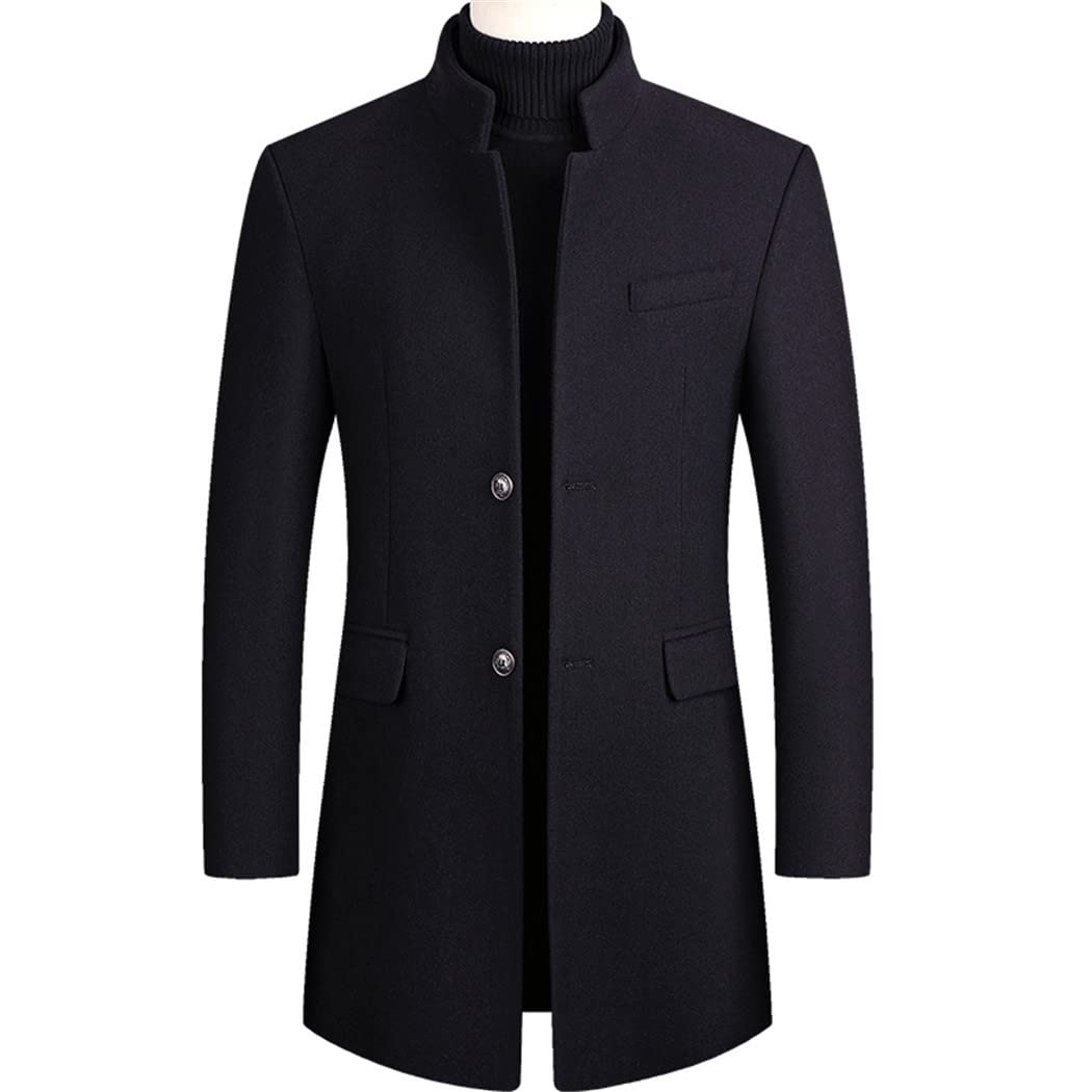 Premium Men's Winter Peacoat - 100% Cashmere Wool Overcoat for Men | Warm & Stylish Winter Wool Coat for Business, Office & Formal Occasions