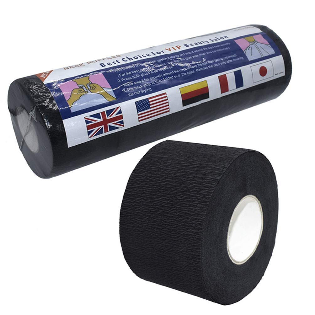 Beaupretty 4 Rolls White Salon Neck Tape Paper - Disposable Hair Dyeing & Styling Neck Strips for Barber & Hairdresser - Perfect for Hair Coloring, Bleaching & Salon Treatments