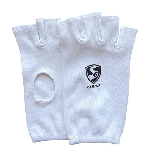 SG Campus Junior/Youth Cricket Batting Inner Gloves - Half Finger Design for Comfort & Grip - Perfect for Practice Sessions & Youth Cricket Matches