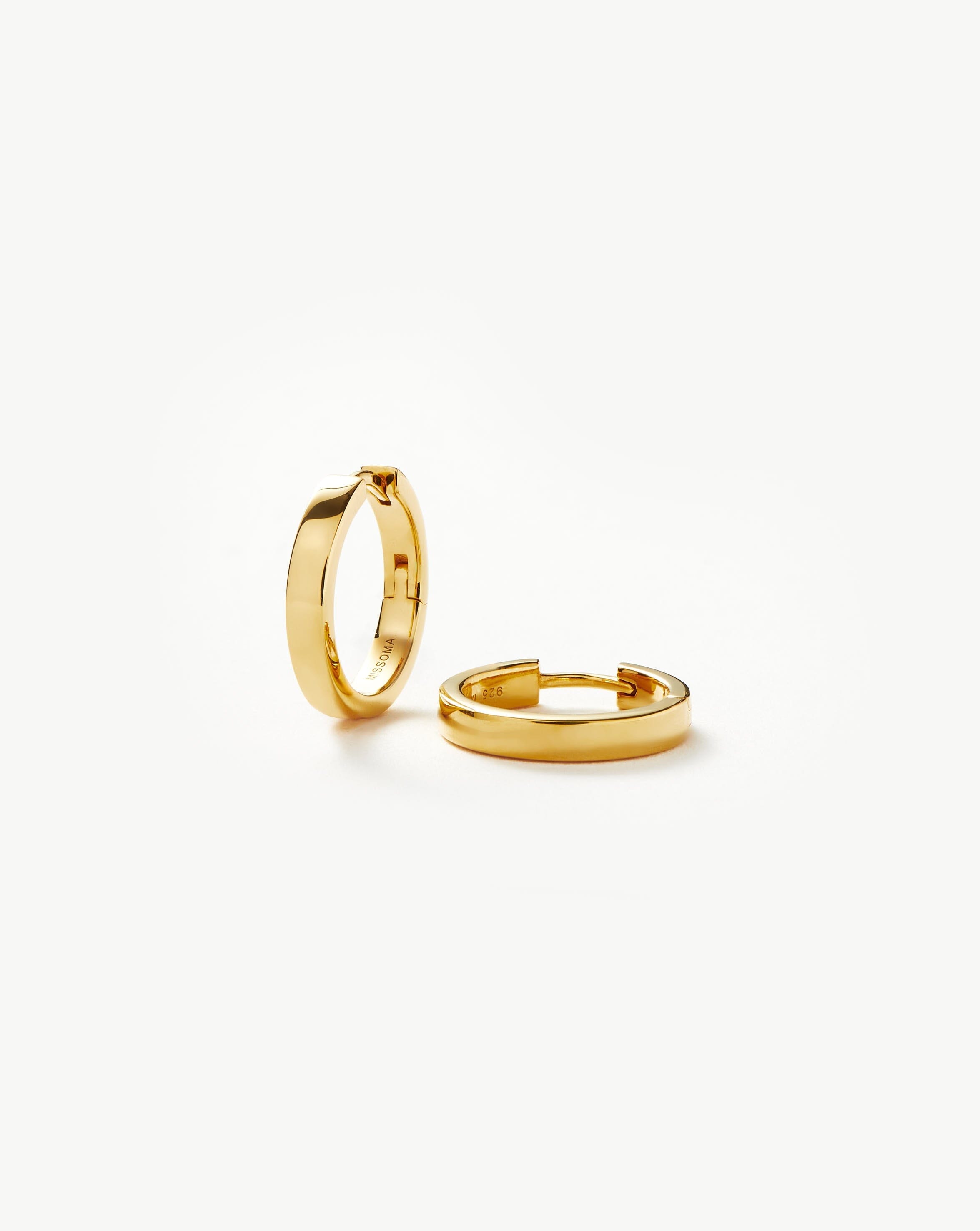 Classic Small Hoop Earrings for Women - 18k Gold Vermeil Minimalist Dainty Everyday Jewelry | Perfect for Work, Date Night & Casual Outfits
