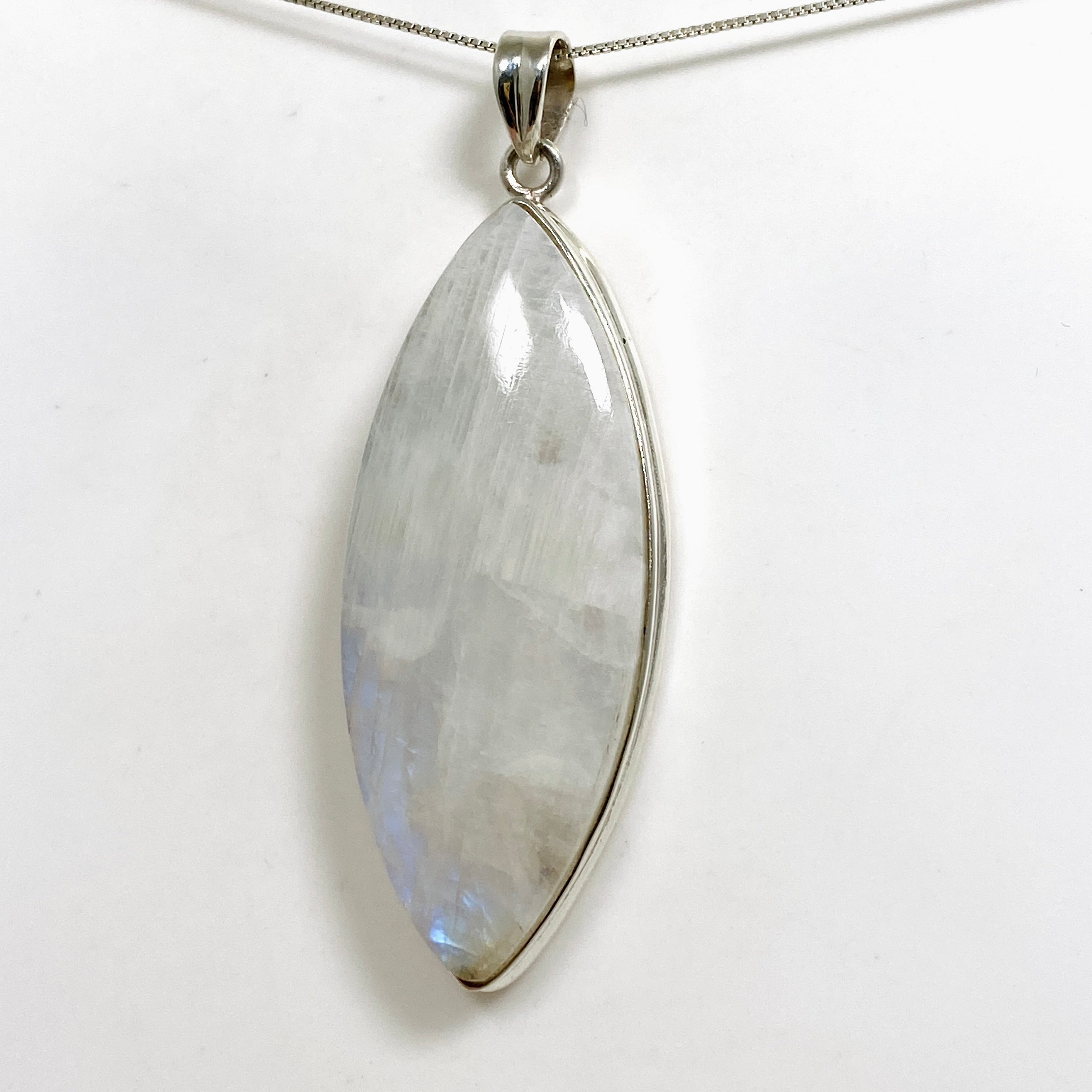 Moonstone Marquise Cabochon Pendant Necklace - 925 Sterling Silver Jewelry for Women - Perfect for Weddings, Parties & Everyday Wear