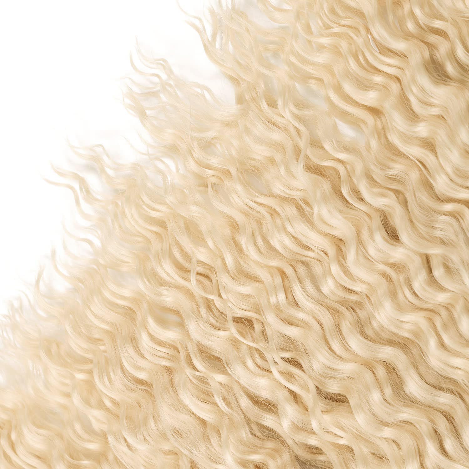613 Blonde Ocean Wave Crochet Hair Extensions 30 Inch 6 Packs - Synthetic Curly Braiding Hair for Women | Perfect for Protective Styles, Weaves & Boho Looks