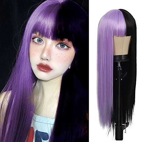 Half Purple Half Black