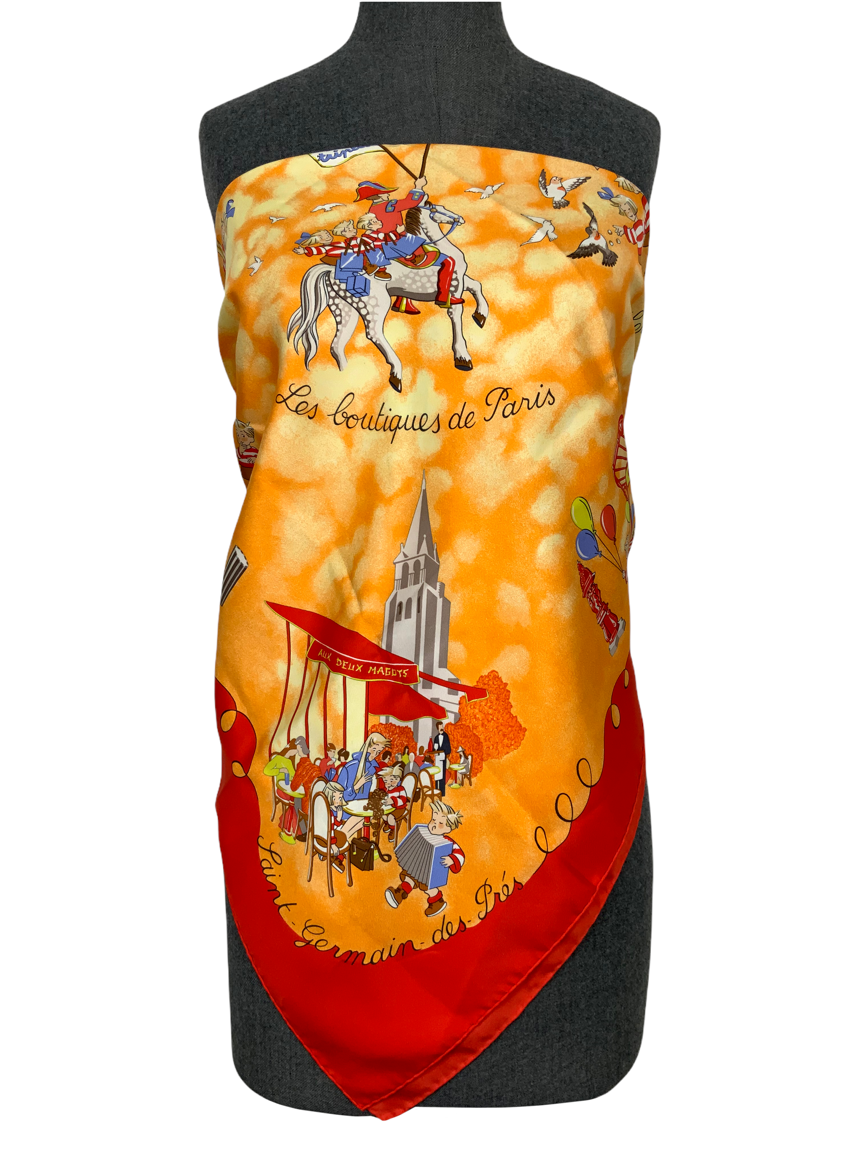 HERMES Les Triples Silk Scarf 90 - Luxury Women's Fashion Accessory for Elegant Outfits & Special Occasions