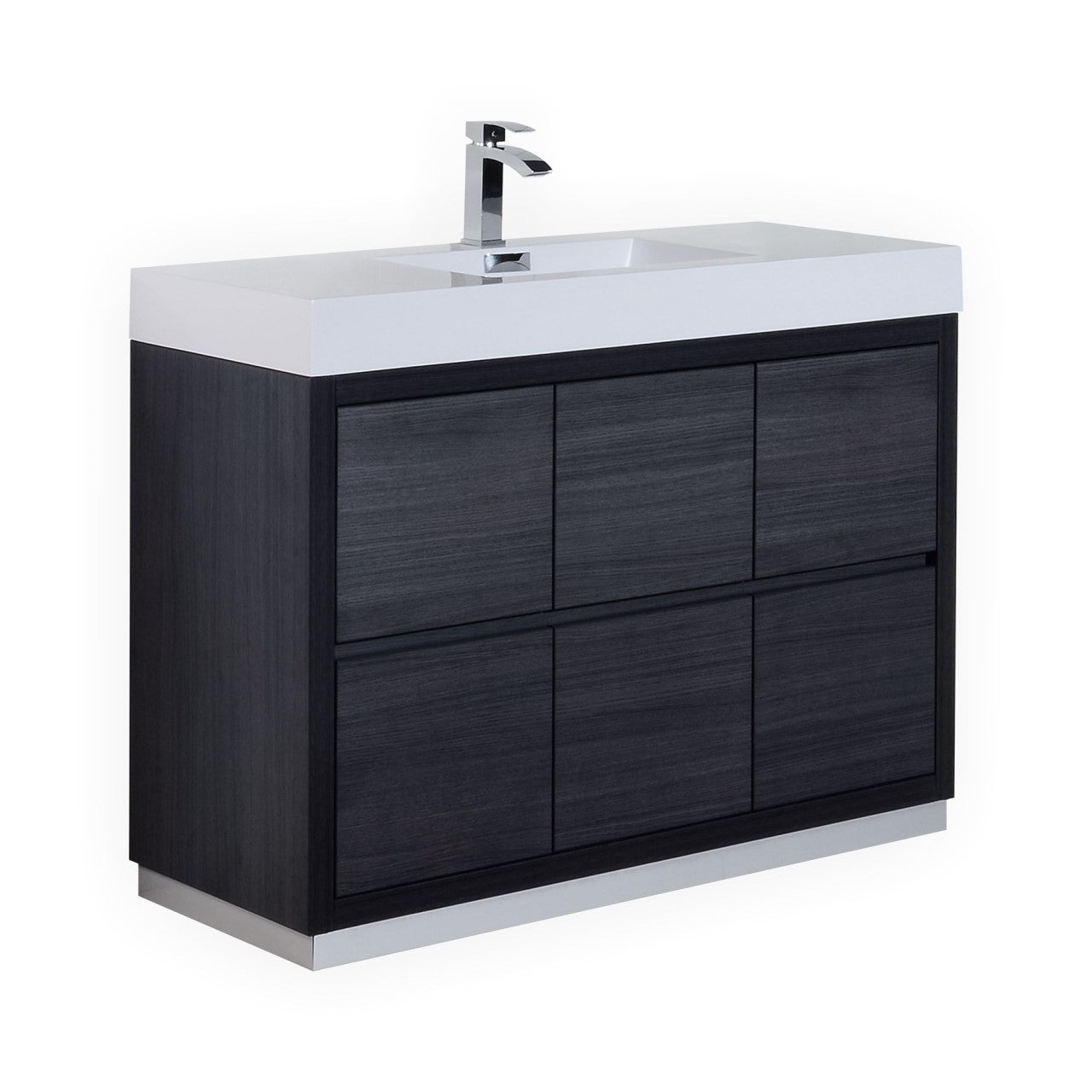 KubeBath Bliss 48 Inch Freestanding Modern Bathroom Vanity with Sink - Stylish Storage Solution for Small Bathrooms, Powder Rooms & Master Suites