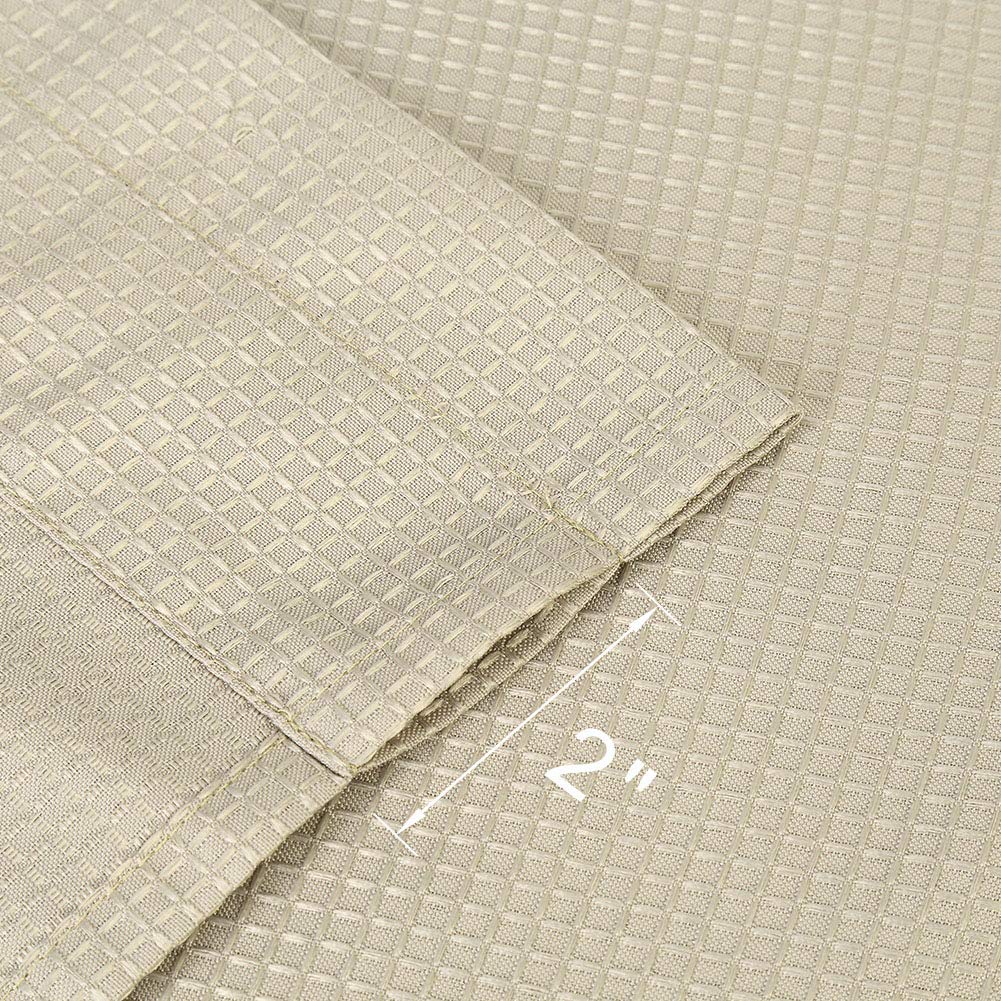 Waffle Woven Textured Short Curtains Set of 2 - 30