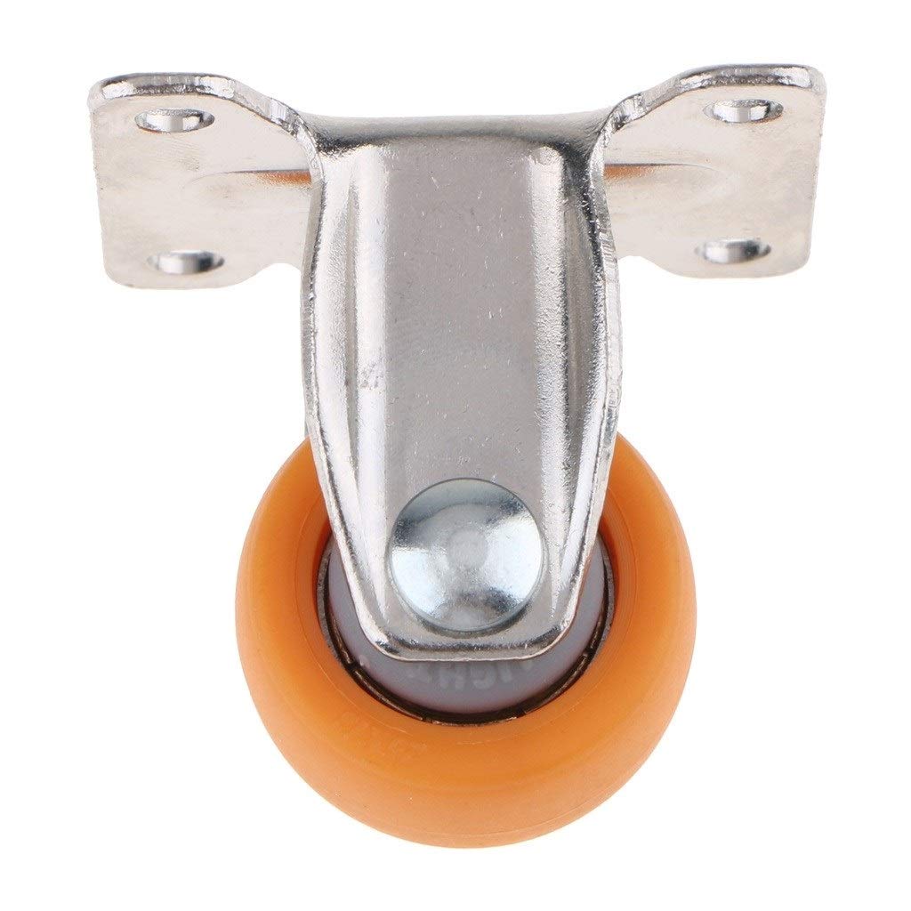 Xianglaa Heavy Duty 1 Inch Nylon Wheel Casters - 50mm Fixed Top Plate Castor for Trolley & Furniture Parts | Perfect for Office Chairs, Carts, and Industrial Equipment