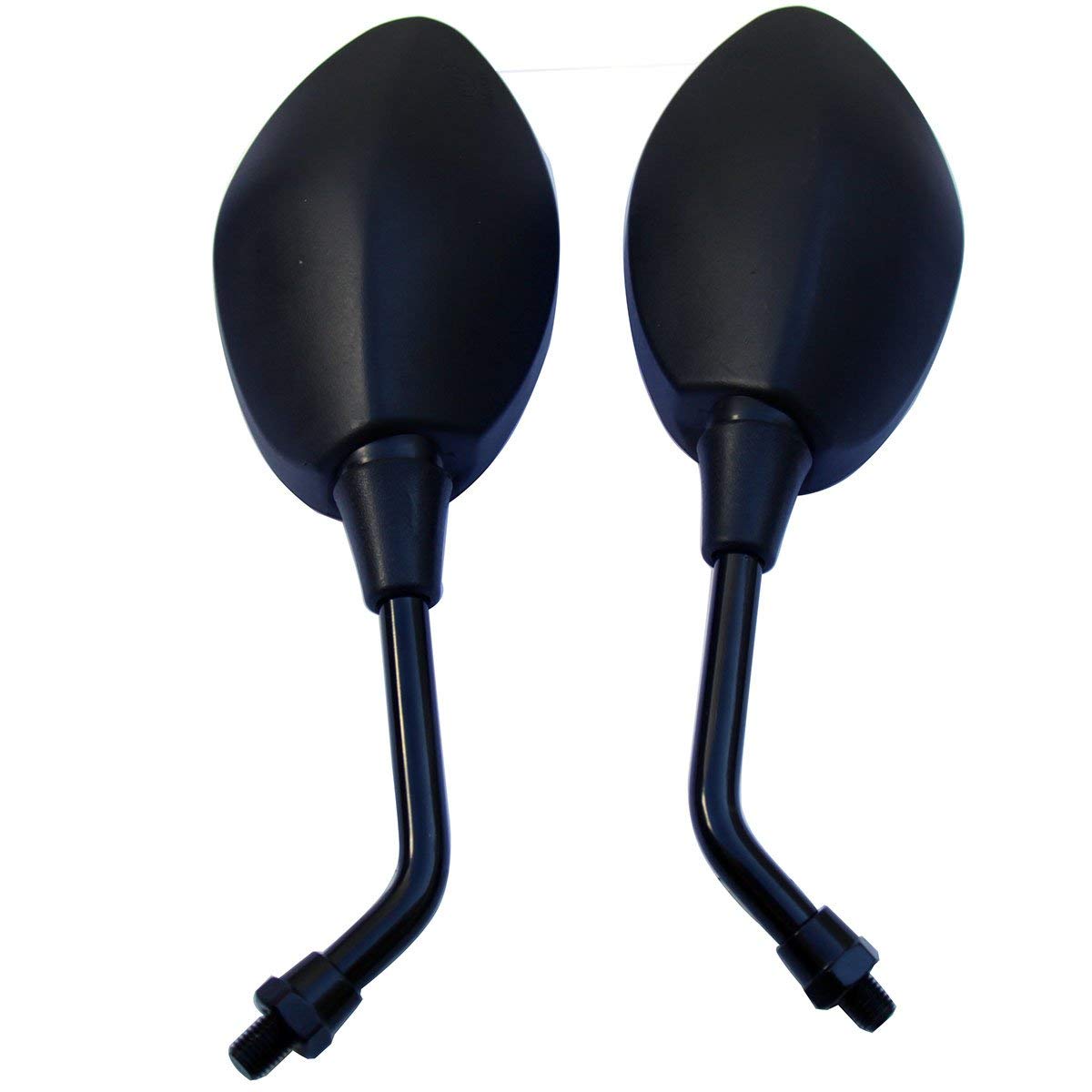 Black Oval Motorcycle Rear View Mirrors for 2017 Honda Fury VT13CX - 1 Pair, Universal Fit, Durable Safety Mirrors for Cruiser Bikes, Perfect for Highway Riding and Urban Commuting