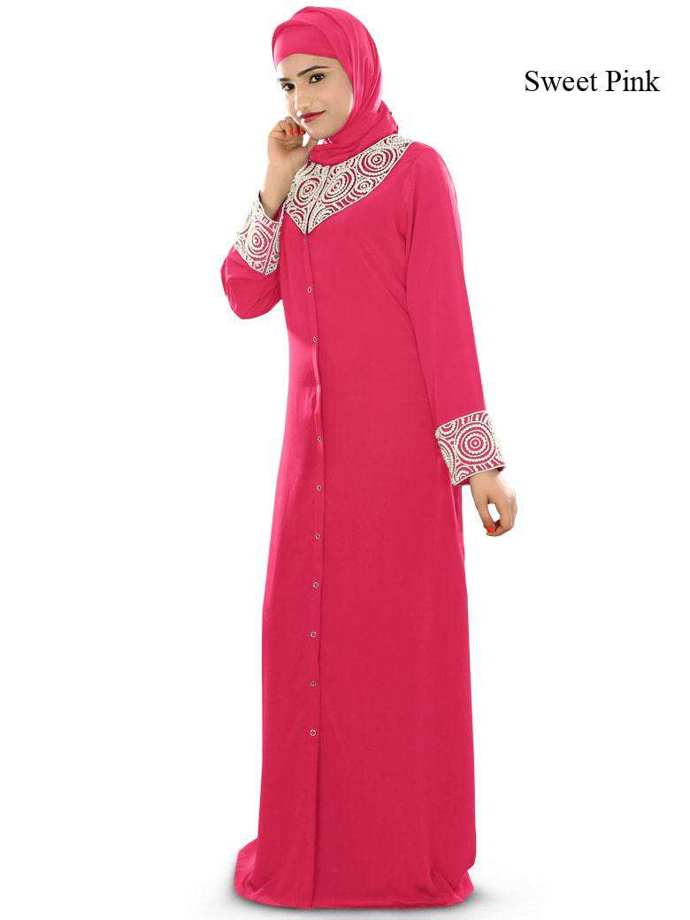Iqra Black Burqa - Islamic Full Cover Abaya for Women - Modest Prayer Dress for Mosque & Daily Wear