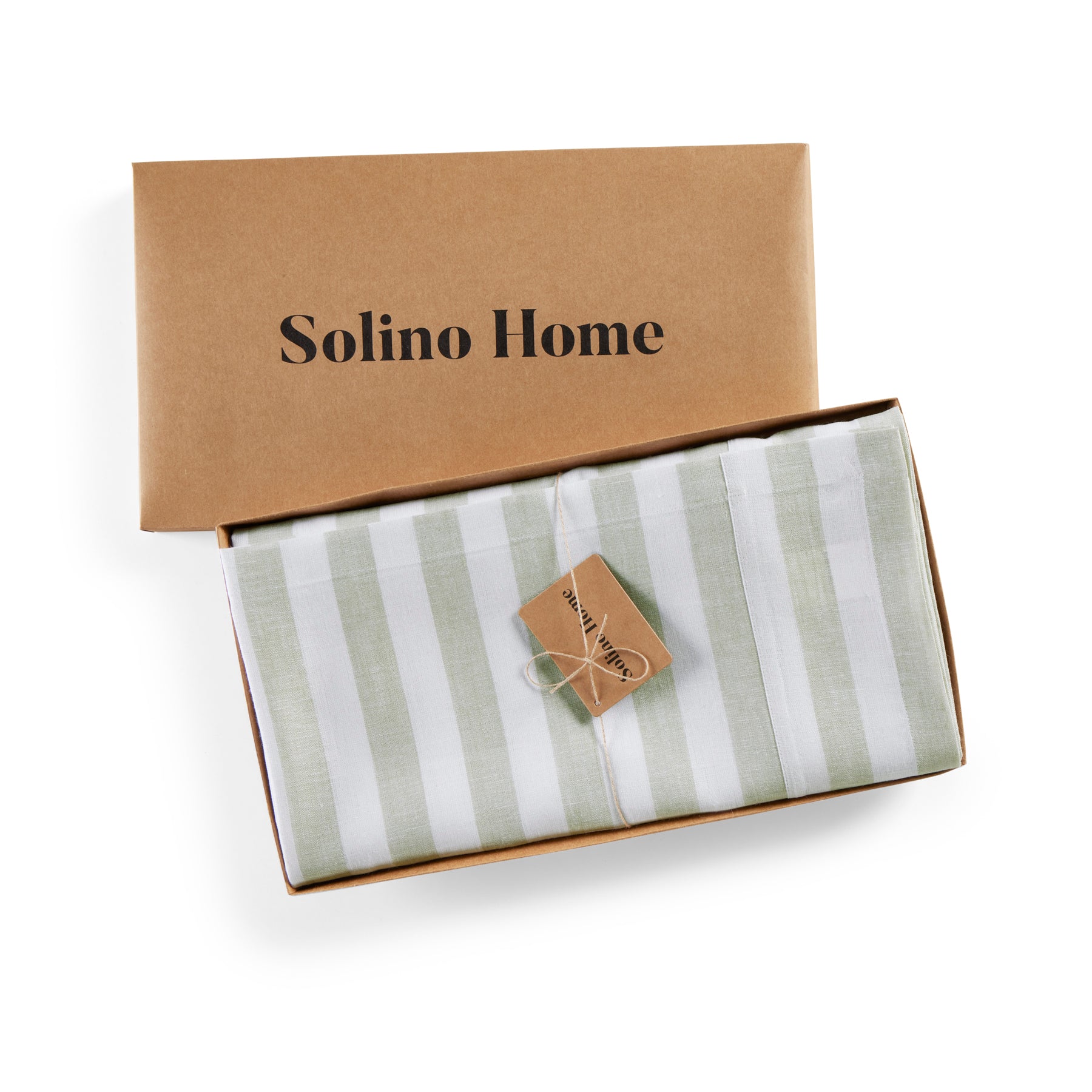 Sorrento Stripe Tablecloth - Premium Cotton Table Cover for Dining, Kitchen, and Outdoor Use - Perfect for Parties, Picnics, and Family Gatherings