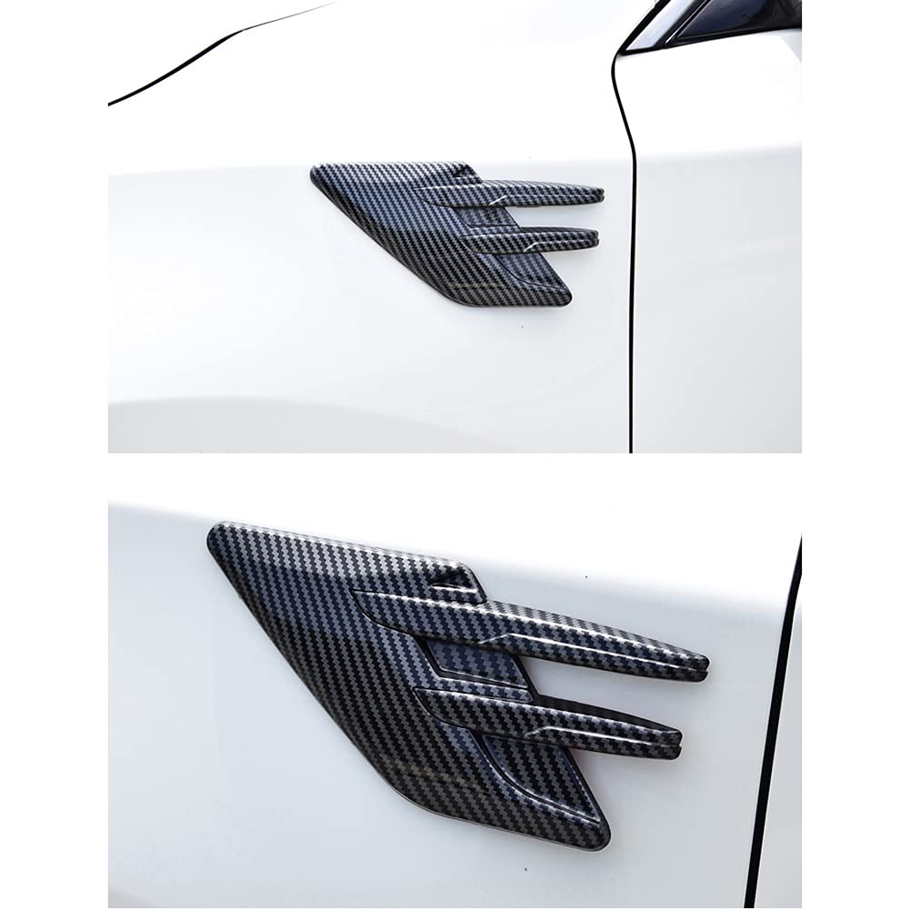 Universal Car Air Vent Cover Trim - Chrome Carbon Fiber Design for Most Cars & SUVs | Stylish Side Mesh Vent Flow Decoration for Enhanced Interior Aesthetics & Customization