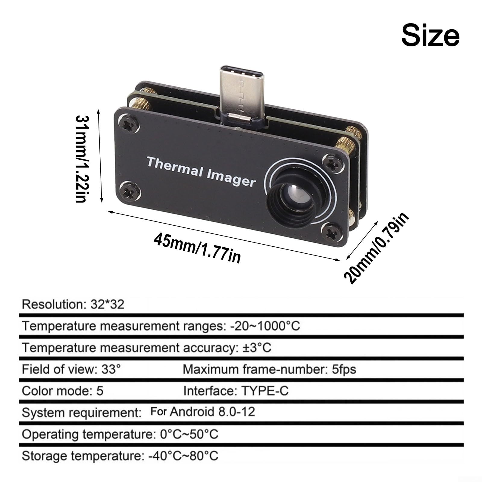 High Resolution Thermal Imaging Camera for Android - Infrared Camera with HD Imaging | Perfect for Home Inspection, Electrical Maintenance & Outdoor Adventures