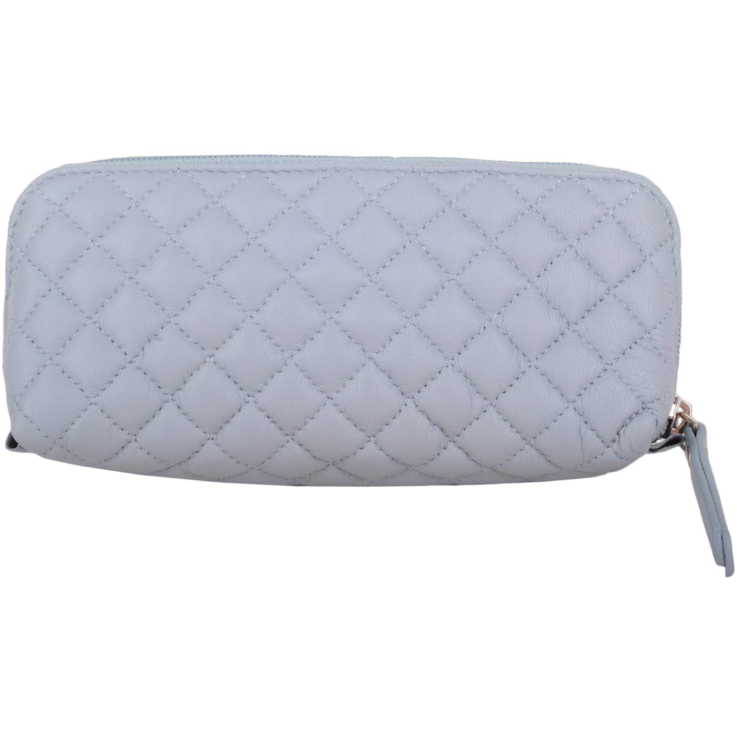Women's Twin Pack Soft Leather Quilted Cosmetic Pouch Set - Makeup Bag & Pencil Case Organizer for Travel, School, and Daily Essentials Storage