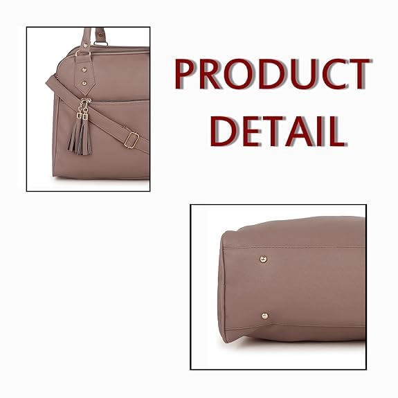 Stylish Women's Canvas Satchel Bag with Zip Pocket - Durable Tote Handbag for Office, Work & School | Perfect for Professional Women & College Girls
