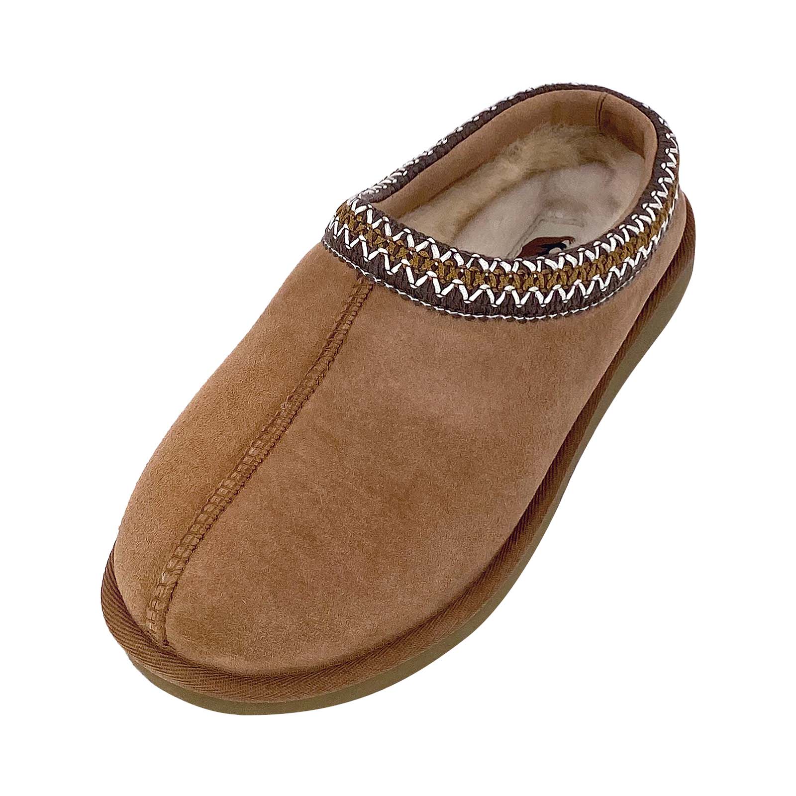 Women's Sheepskin Slip-On Slippers - Final Clearance Sale (Sizes 9 & 10 Only) | Cozy Indoor House Shoes for Winter Comfort & Relaxation at Home
