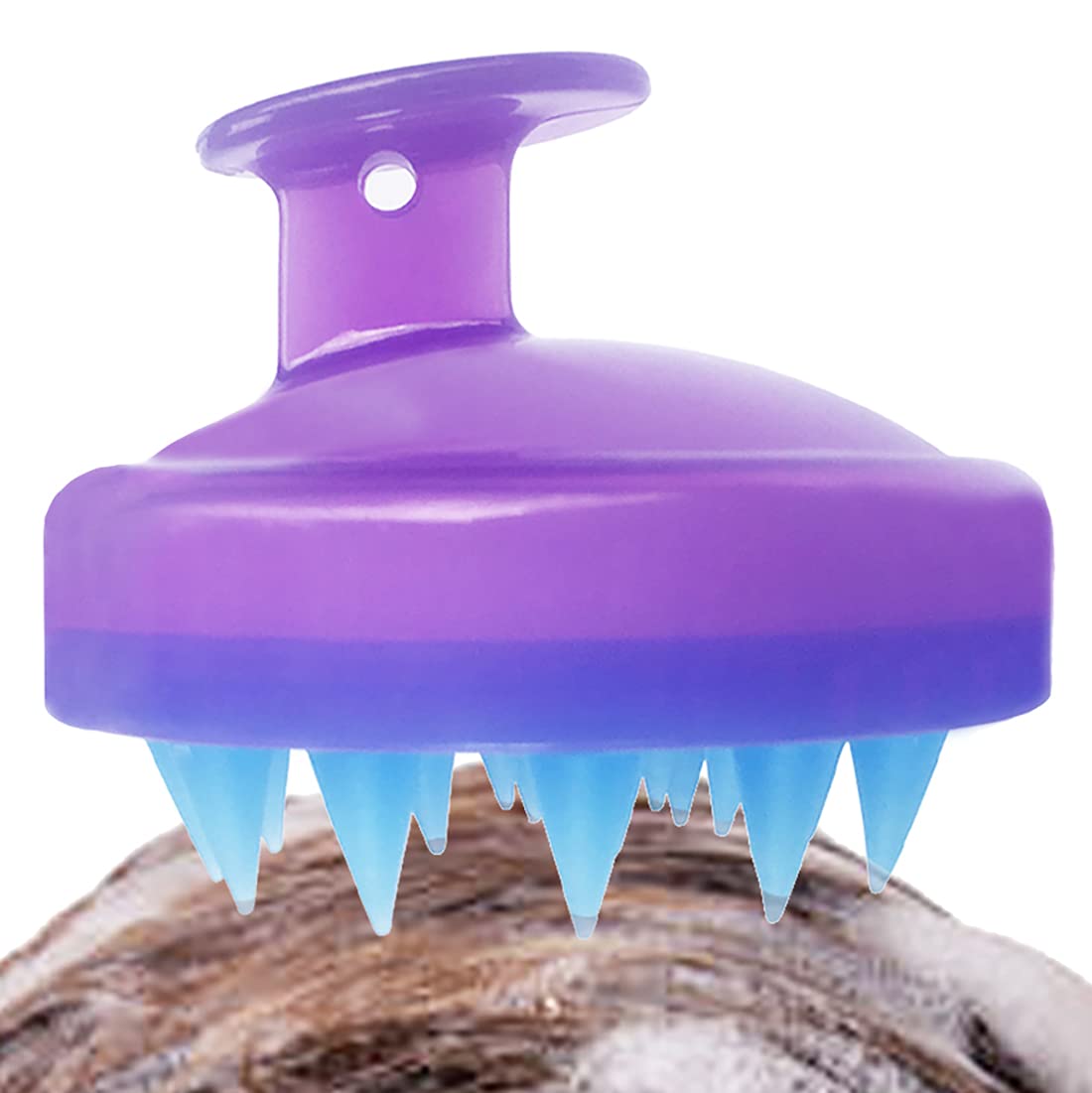 Soft Silicone Hair Shampoo Brush - Manual Scalp Massager for Dry & Wet Hair - Promotes Hair Growth & Relaxation - Perfect for Shower, Spa & Home Hair Care Routine