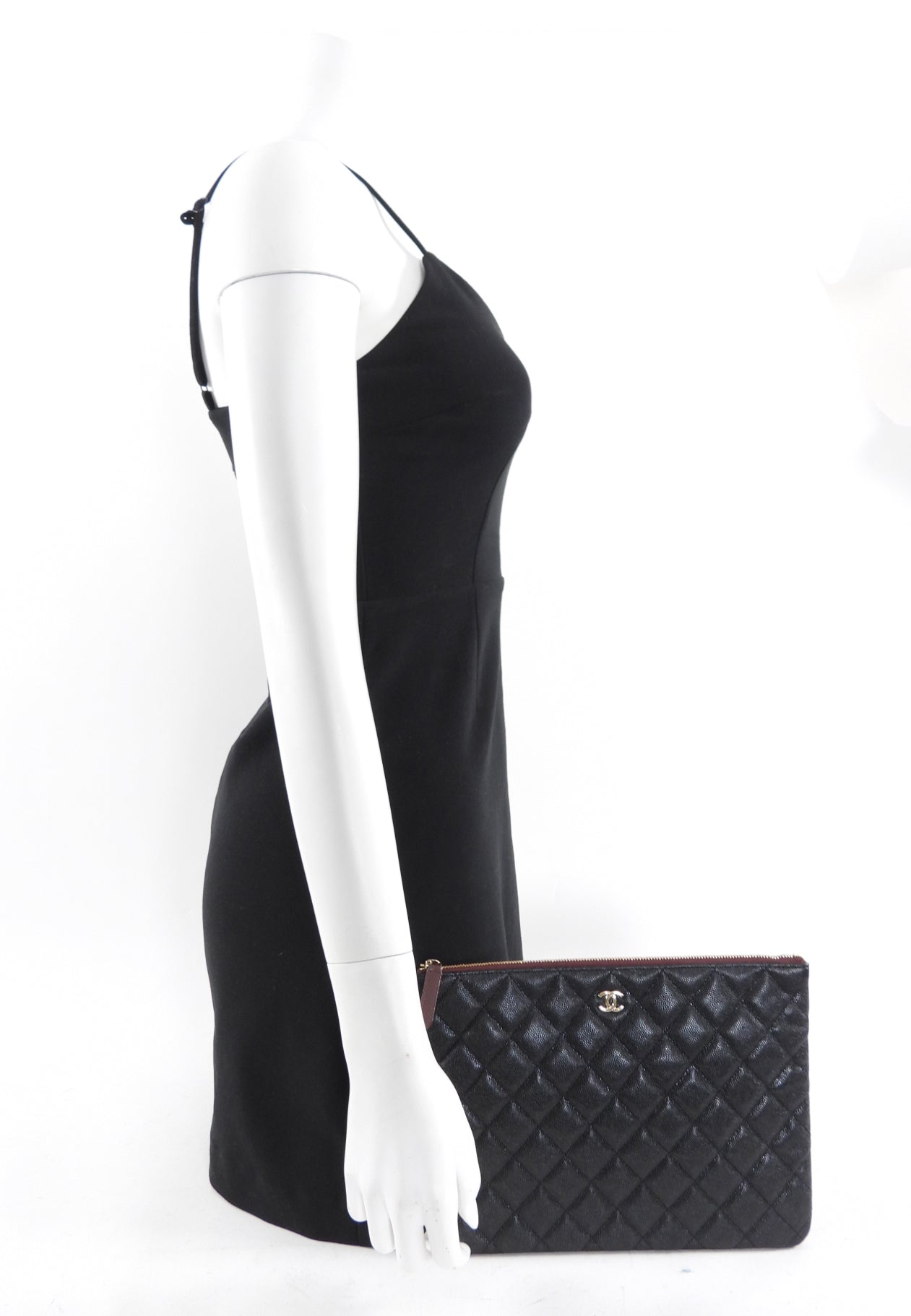 Chanel Black Caviar Leather Medium O Case - Luxury Handbag for Women, Perfect for Everyday Use & Special Occasions
