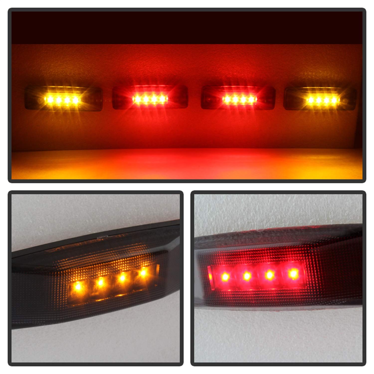 Xtune LED Fender Lights for Cars - Waterproof ACC-LED-DR94-FE-SM White Side Marker Lights - Perfect for Off-Road, Truck & Jeep Night Driving Safety