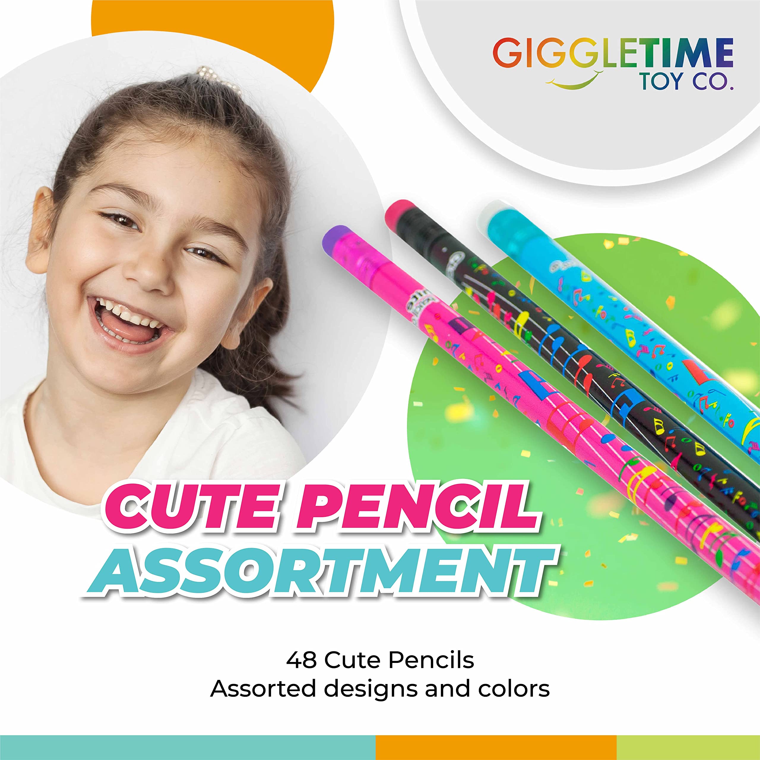 144-Pack Musical Note Pencils - 2HB Assorted Cute Pencils for Kids, School Supplies, Party Favors, Pinata Stuffer & Carnival Prizes - Perfect for Music Class, Birthday Parties & Back to School