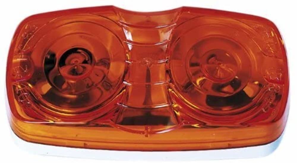 Peterson Manufacturing M138A LED Side Clearance Marker Light - Amber, 12V/24V, DOT Compliant for Trucks & Trailers - Ideal for Night Driving & Road Safety