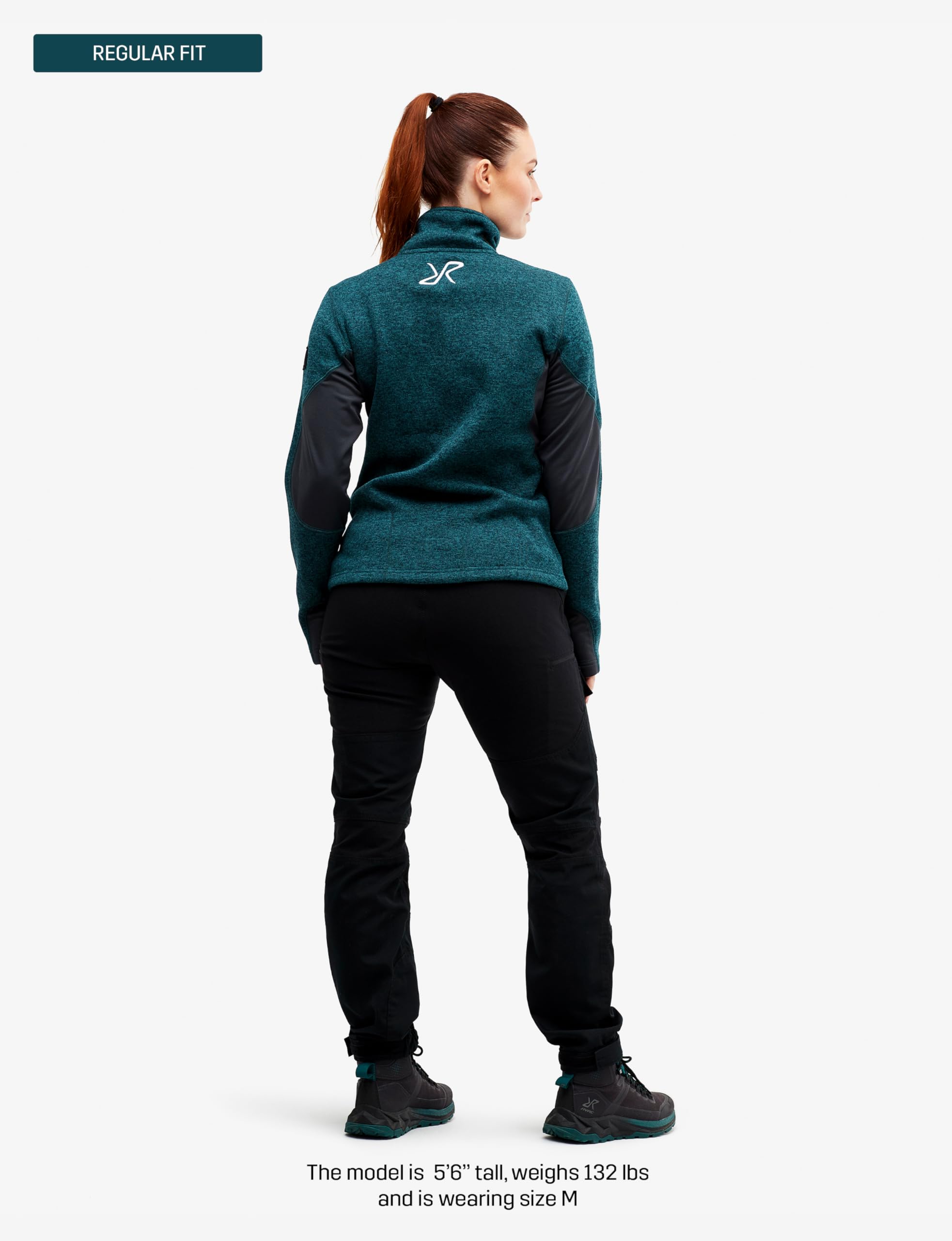 RevolutionRace Women's Fusion Fleece Jacket - Lightweight Warm Winter Coat for Hiking, Camping & Outdoor Adventures | Water-Resistant Softshell Fleece with Pockets | Perfect for Trail Running, Travel & Casual Wear