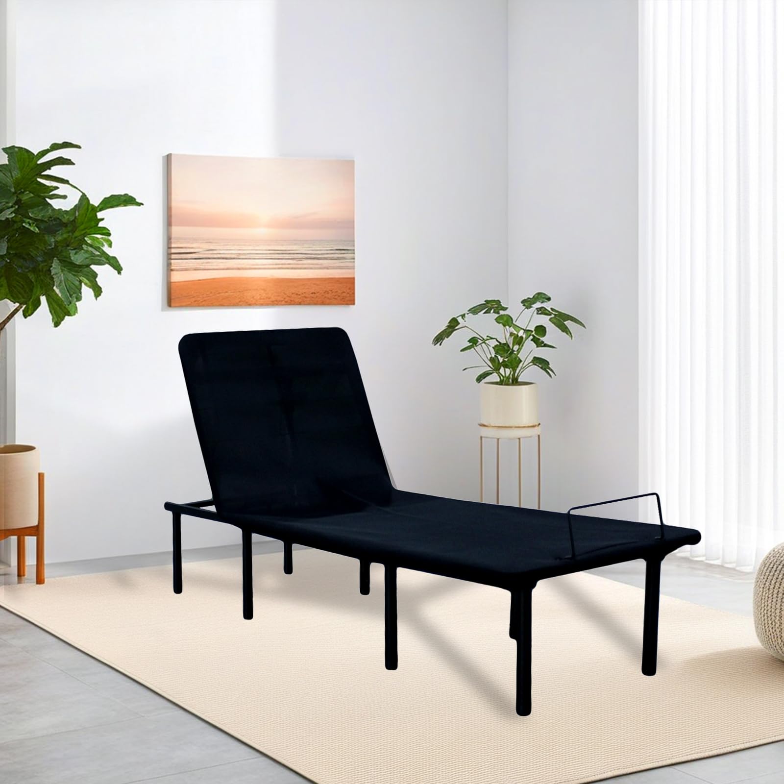 Electric Adjustable Twin XL Bed Frame with Remote - Black for Home Comfort