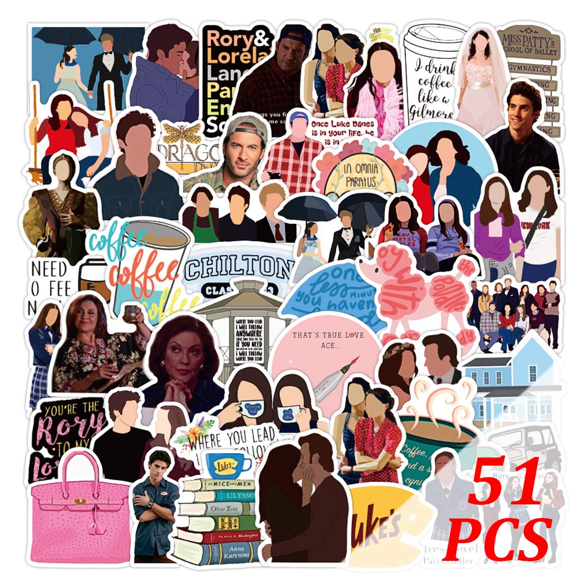 50pcs Cute Vinyl Stickers for Kids - Waterproof Laptop Decals, Computer Stickers for School, DIY Scrapbooking & Water Bottle Decor (Jimoer-50pcs) - Perfect for Back-to-School, Birthday Gifts & Room Decoration