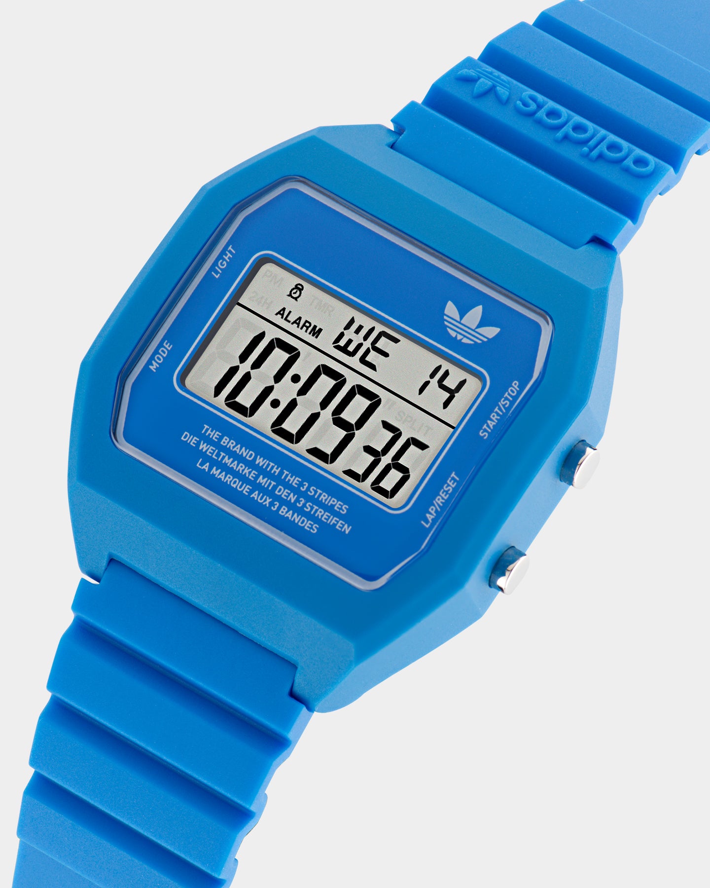 Adidas Digital Two Watch for Men - Blue Sports Watch with Stopwatch & Alarm - Perfect for Running, Gym & Outdoor Activities