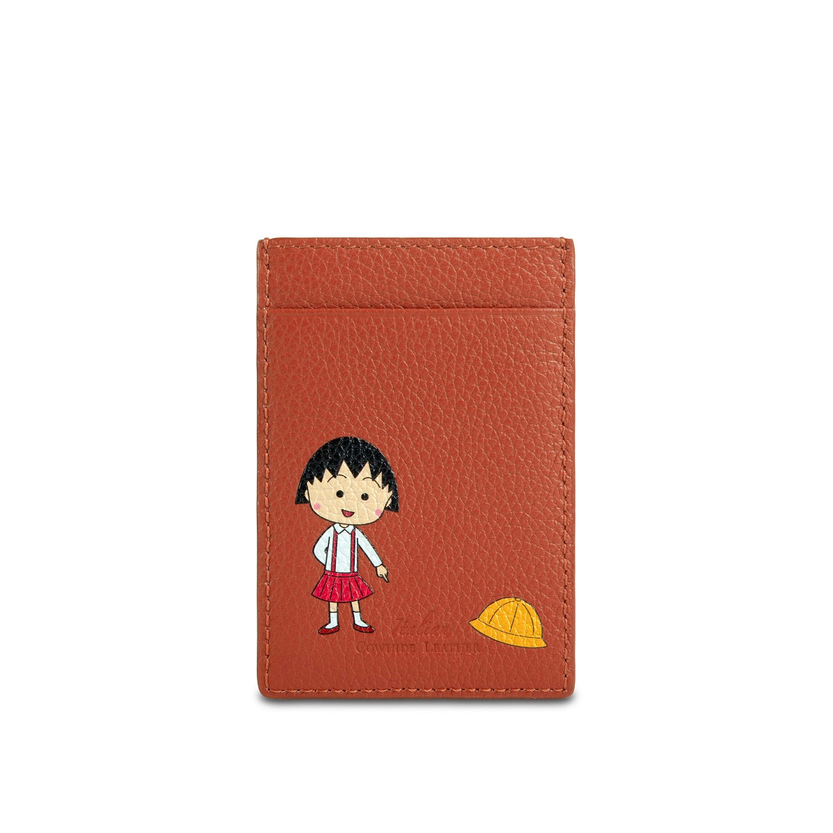 Samuel Ashley x Chibi Maruko Chan Genuine Leather Wallet Card Holder - Slim RFID Blocking Minimalist Design for Everyday Carry, Travel & Gift Giving
