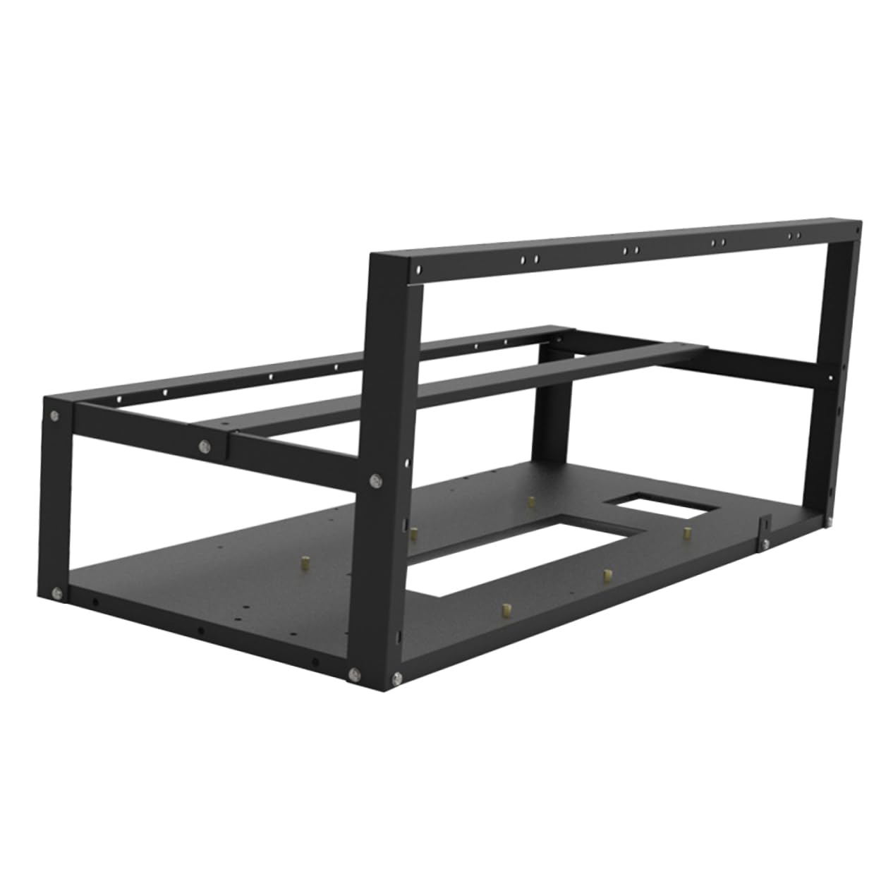 Mikikit RGB Open Air Computer Case - GPU Rack & Graphics Card Storage Bracket with Cold Rolled Sheet Metal for PC Builds, Gaming Rigs & Mining Rigs