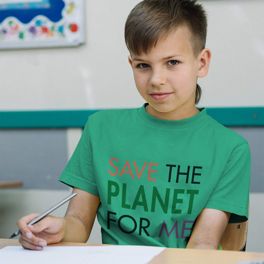 Planets & Space Cotton Toddler T-Shirt - Save The Planet Funny Tee for Boys & Girls (6 Months) | Green Earth Design | Oxford Gray | Perfect for Playdates & Eco-Friendly Parenting