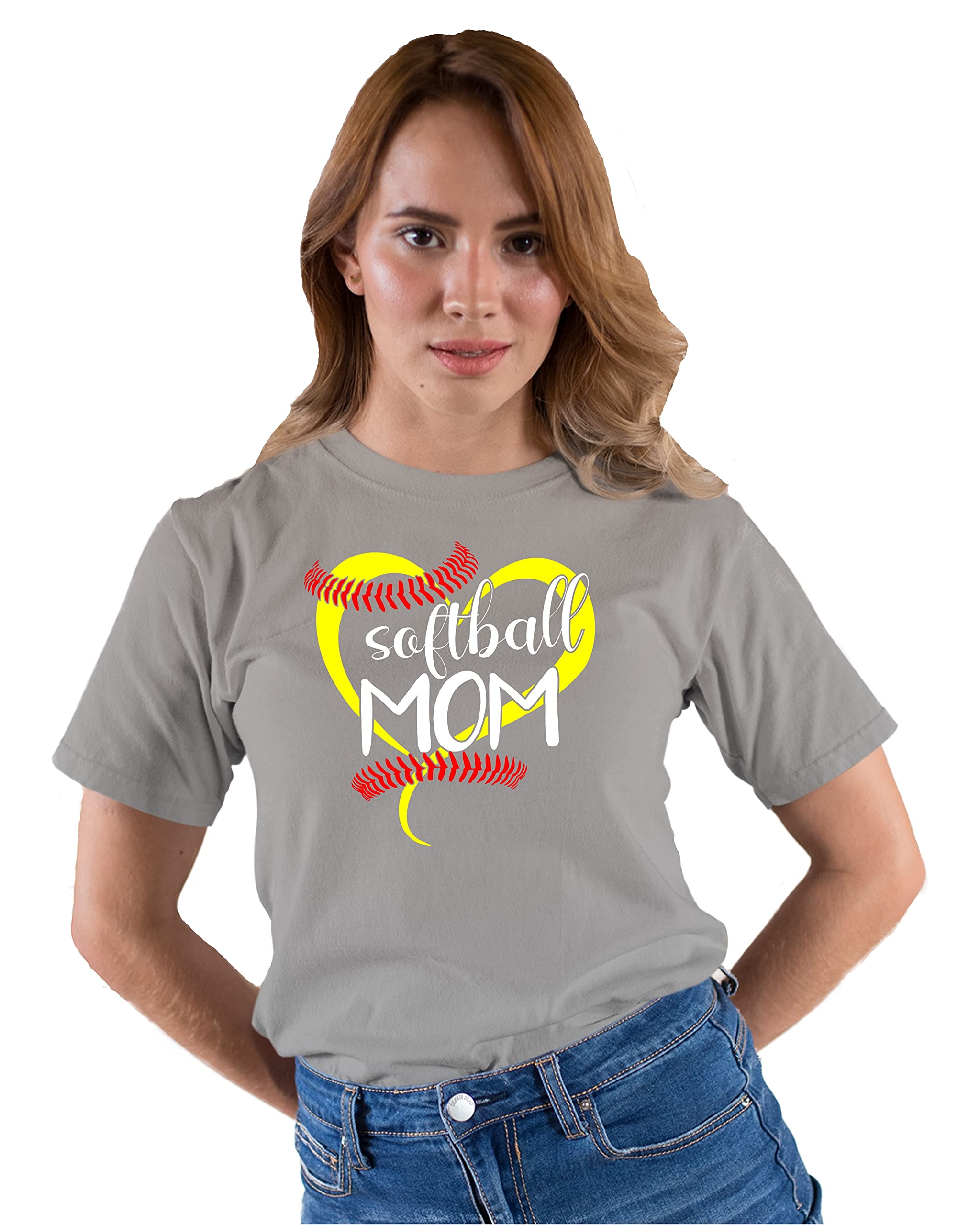 Go All Out Adult Softball Mom T-Shirt - Funny Mother's Day Gift for Baseball Moms - Perfect for Games, Practice & Team Spirit