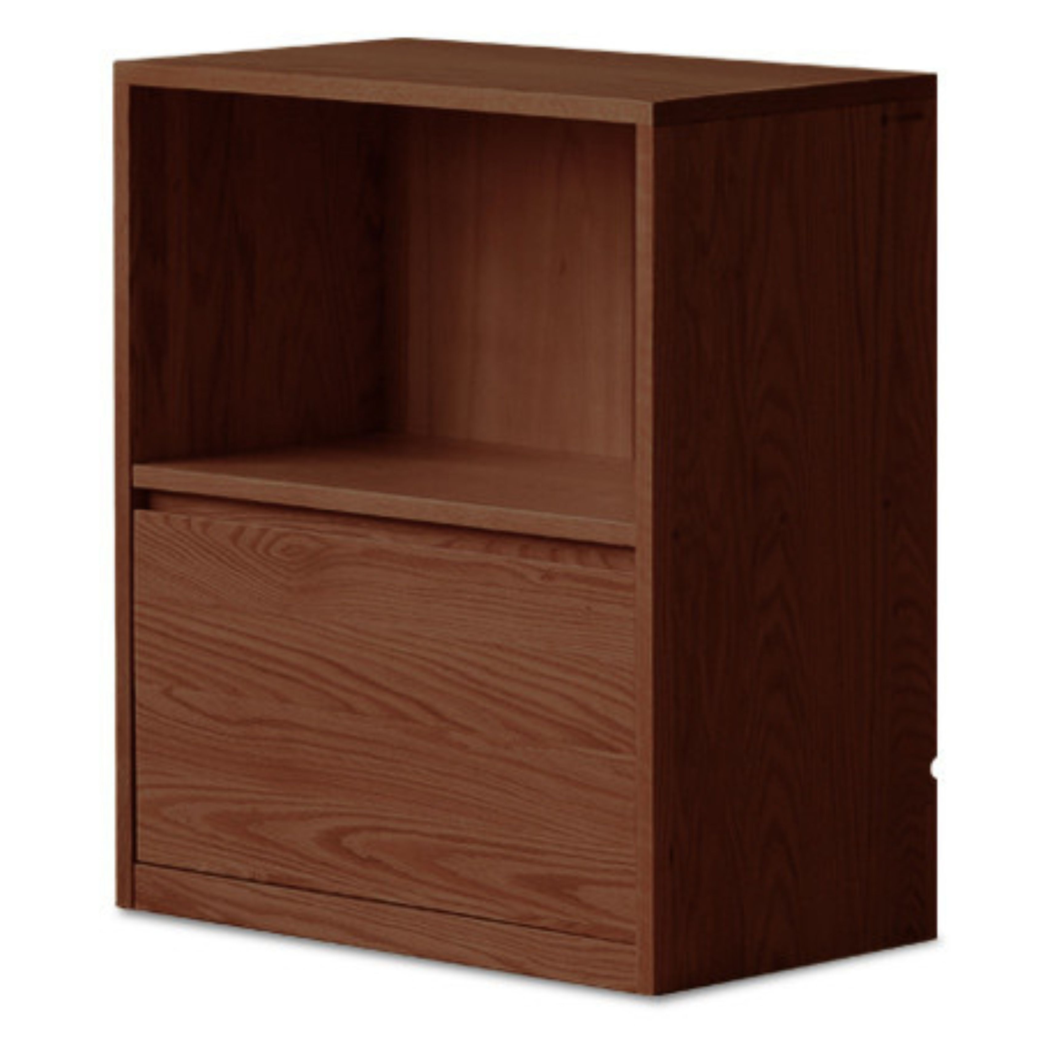 Solid Black Walnut Wood Bookshelf - Low Profile Wall Mounted or Floor Standing Cabinet for Living Room, Bedroom & Home Office Storage