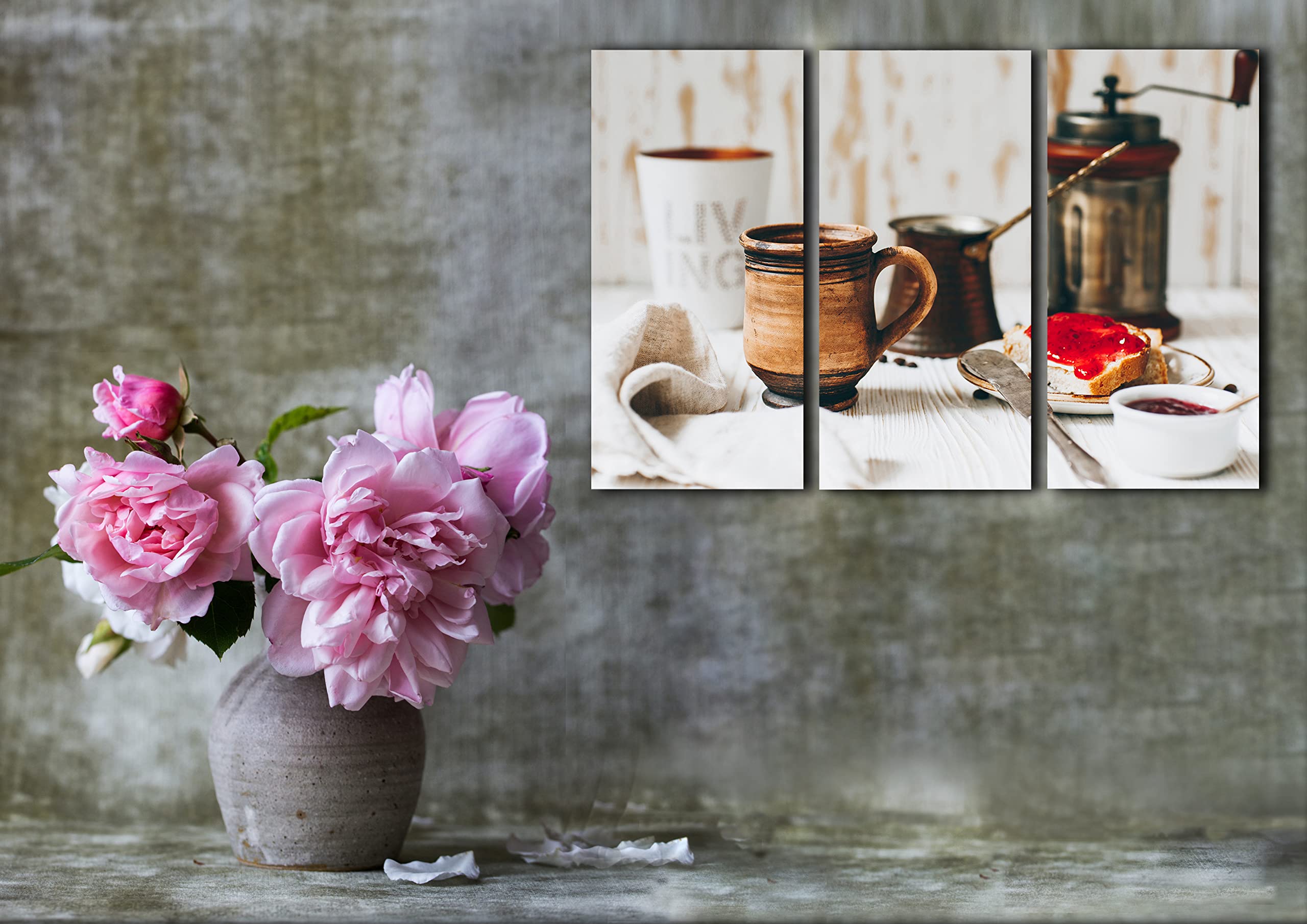3-Piece Turkish Coffee Wall Art Canvas Print Set - Food & Cooking Theme Decor for Kitchen, Dining Room - Perfect for Home, Cafe, and Restaurant Wall Decoration