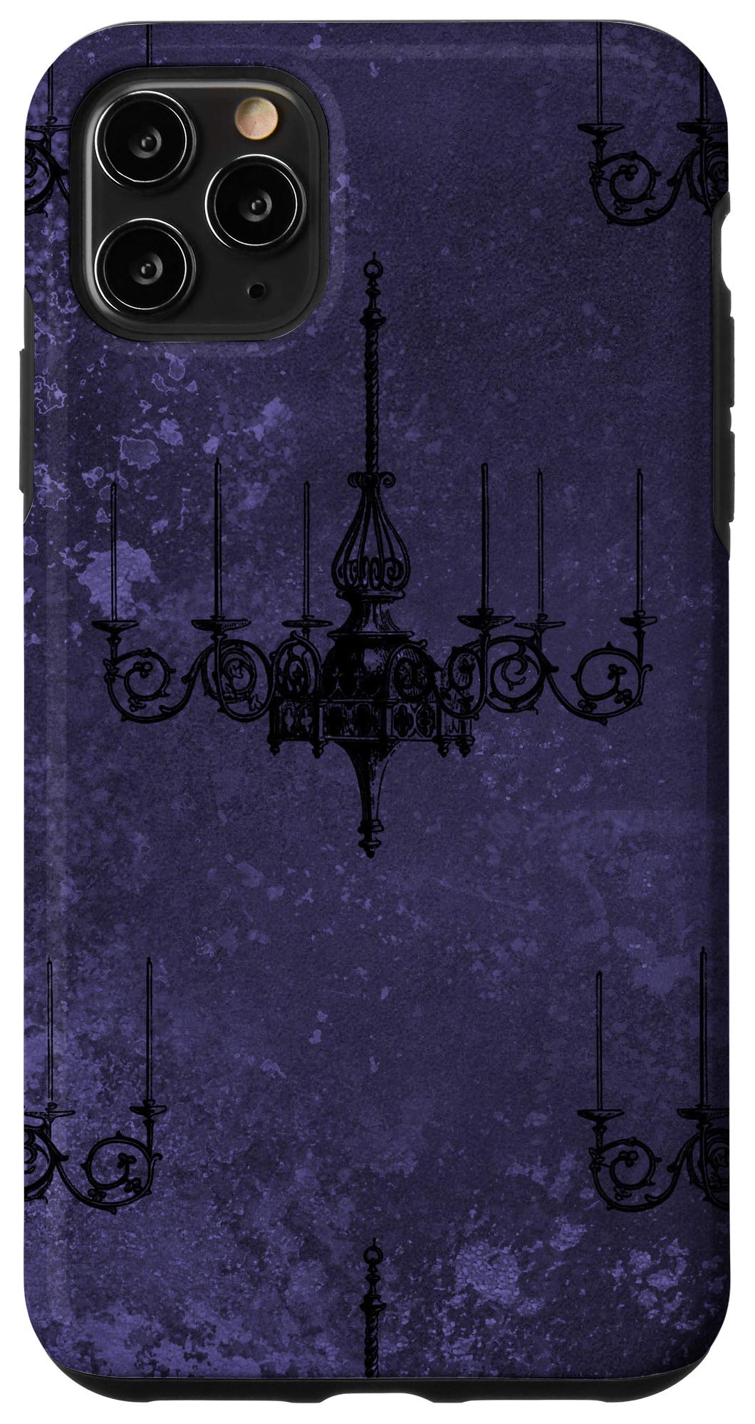 iPhone 11 Pro Max Gothic Dark Purple Chandelier Occult Goth Phone Case - Protective Cover for iPhone 11 Pro Max with Unique Gothic Design - Perfect for Halloween, Goth Fashion, and Alternative Lifestyle Enthusiasts