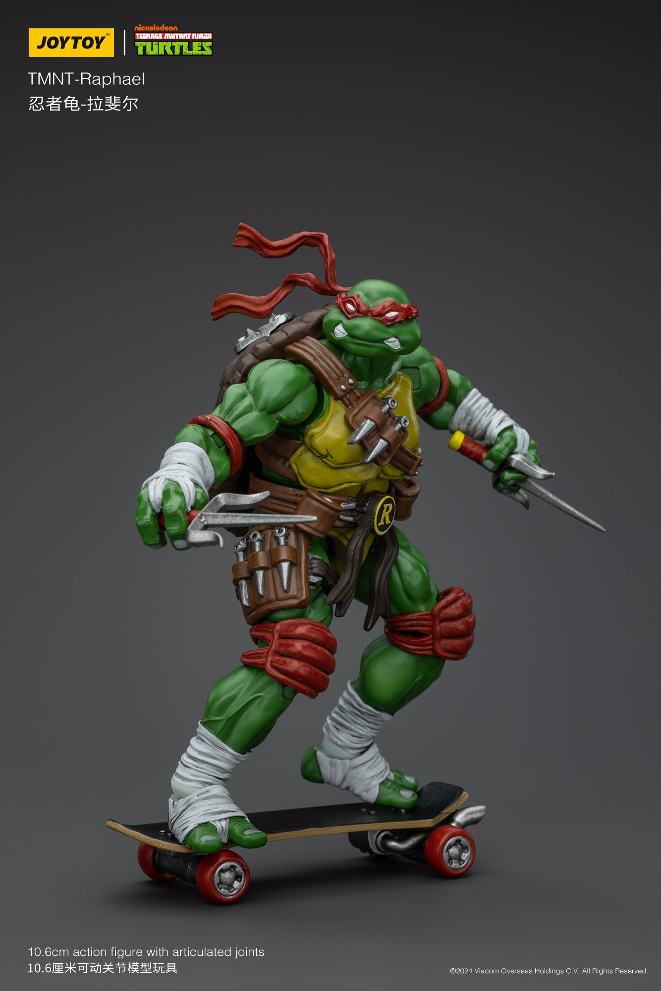 1/18 JOYTOY TMNT Action Figures Set - Michelangelo, Donatello, Leonardo & Raphael (Reissue Version) - Collectible Teenage Mutant Ninja Turtles Toys for Display & Play