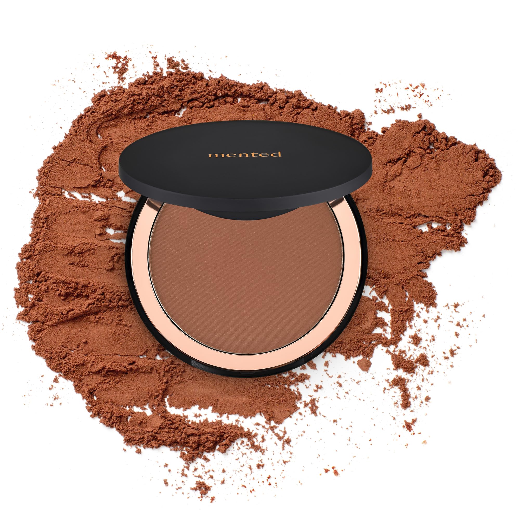 Mented Cosmetics Vegan Bronzer Palette - Cruelty Free, Paraben Free Shimmer Highlighter & Bronzing Powder with Vitamin E + A for Face, 0.35oz/10g, Made in Italy | Perfect for Beach Vacations, Summer Glow & Natural Makeup Looks