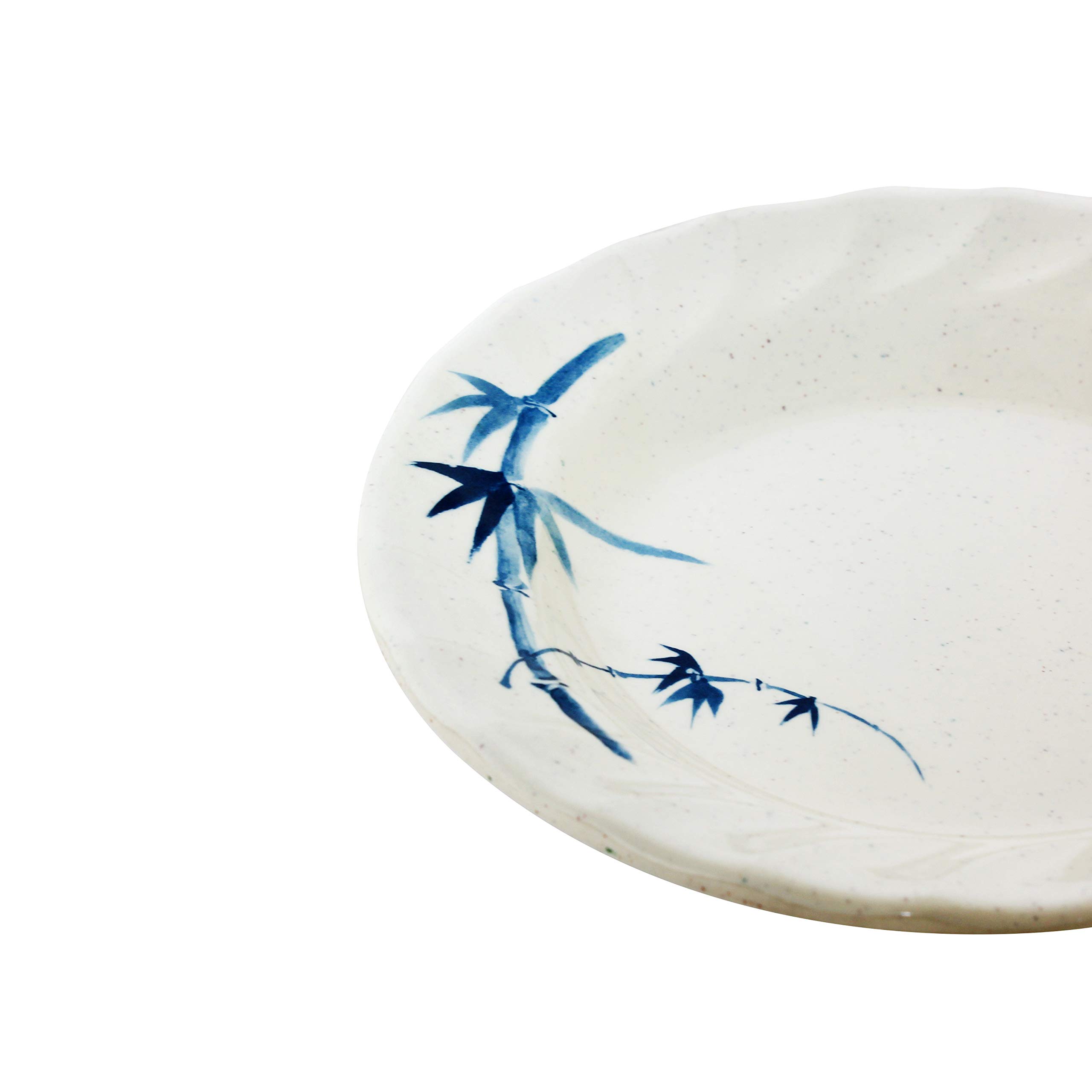 Premium Blue Bamboo Melamine Dinnerware Set - 7