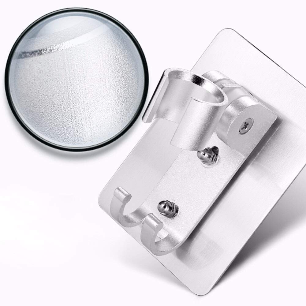Strong Adhesive Shower Head Holder - Wall Mounted Gel Shower Shelf & Bracket Stand for Handheld Shower Heads | Bathroom Organizer & Bathing Accessories | Perfect for Small Spaces, Apartments & RV Showers
