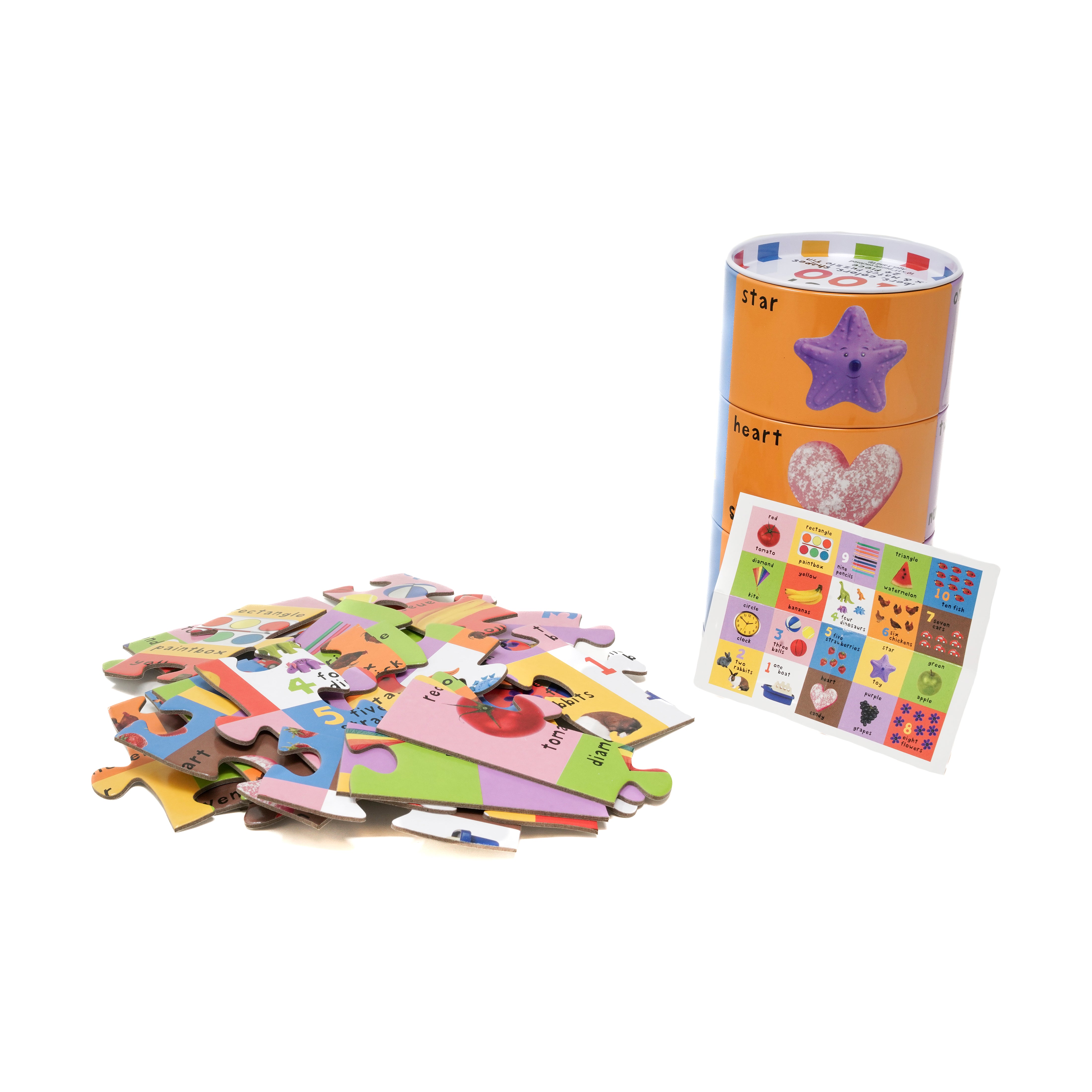 AreYouGame.com First 100 Puzzle Tin - Numbers, Colors & Shapes Learning Toy (24 Pieces) | Educational STEM Game for Toddlers & Preschool Kids | Perfect for Early Childhood Development & Classroom Activities