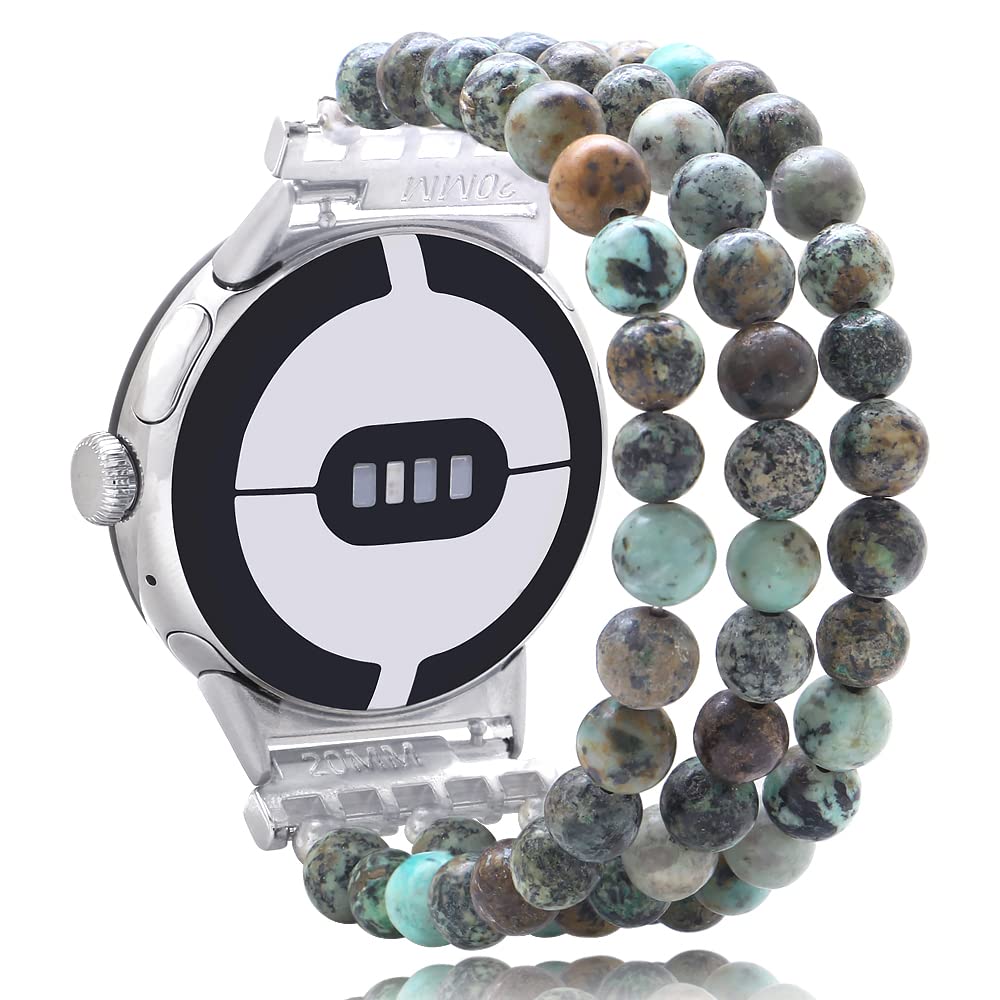 Google Pixel Watch Band 41mm Beaded Gemstone Bracelet for Work & Travel