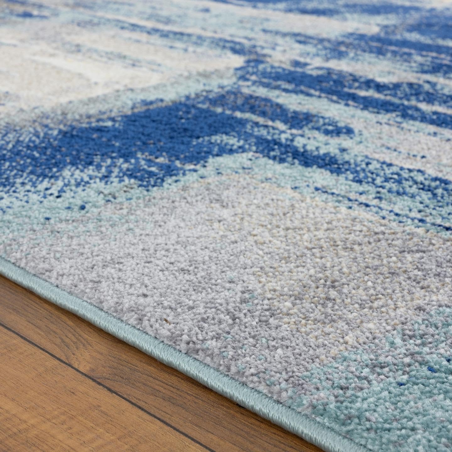 LUXE WEAVERS Abstract Blue 8x10 Area Rug - Modern Non-Slip Living Room Carpet for Bedroom & Home Decor | Soft & Durable Indoor Floor Mat