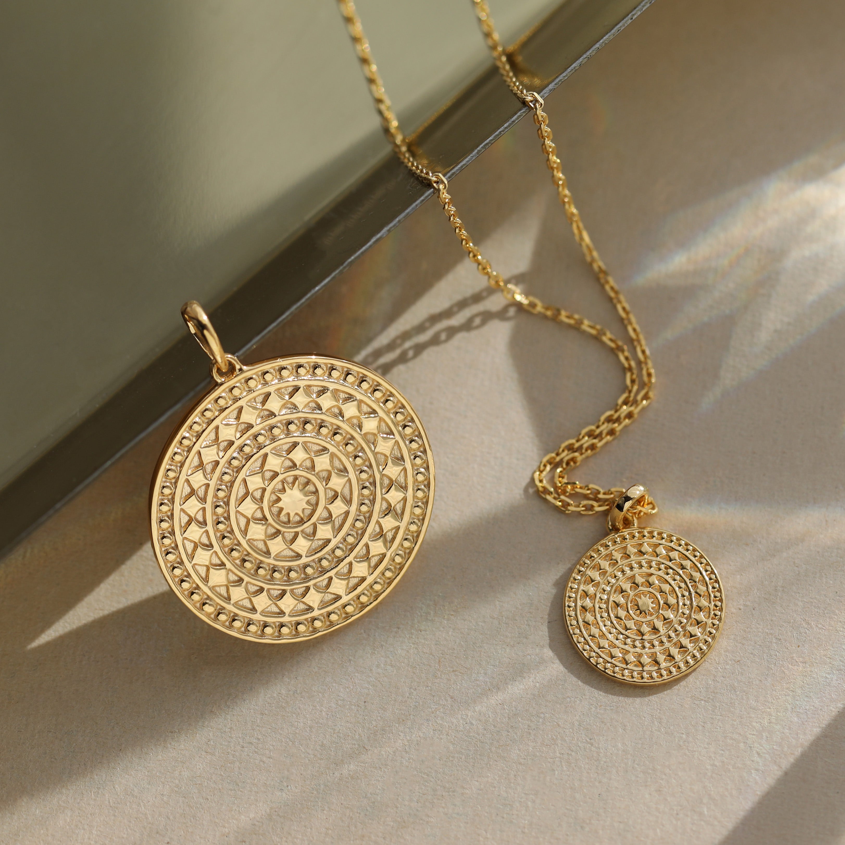 Aztec Coin Pendant Necklace - Large Iconic Tribal Jewelry for Men & Women | Perfect for Costume Parties, Boho Fashion & Gift Giving