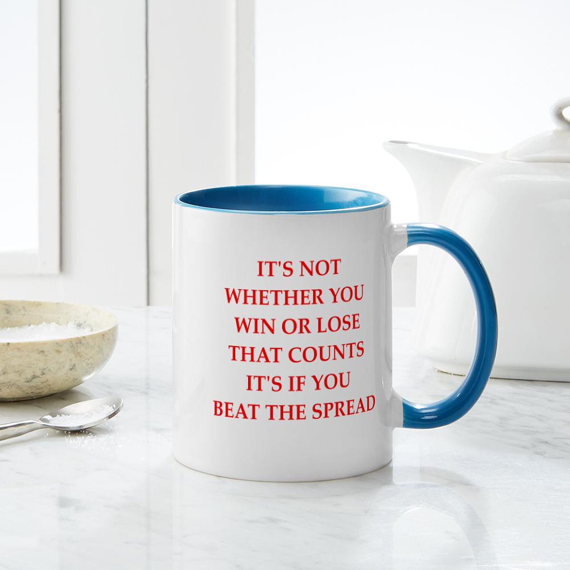 Betting Themed 11 oz (325 ml) Ceramic Coffee Mug - Perfect for Casino Lovers, Poker Nights & Sports Betting Enthusiasts