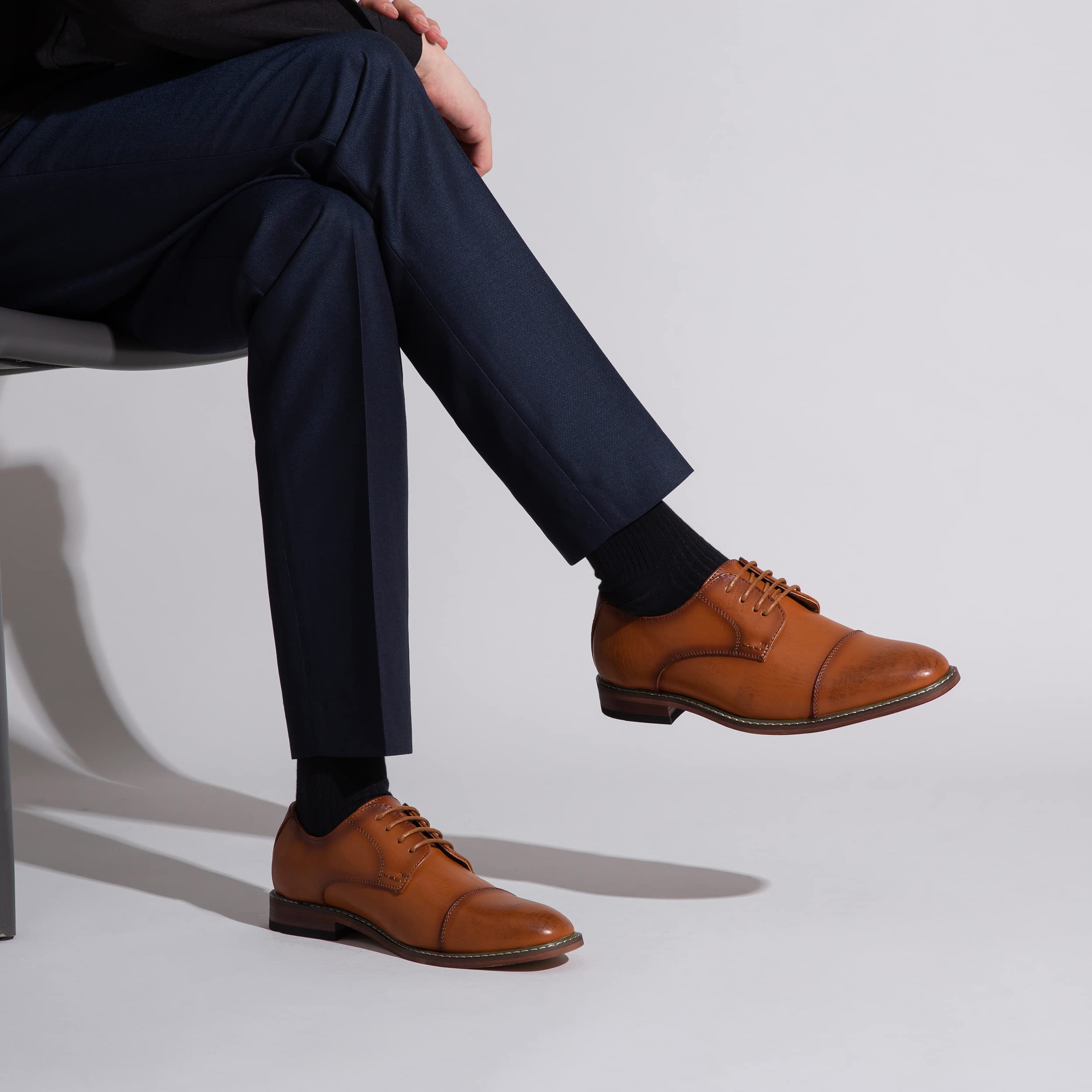 Vostey Men's Oxford Dress Shoes - Business Formal Derby Shoes for Men | Perfect for Office, Weddings & Special Occasions