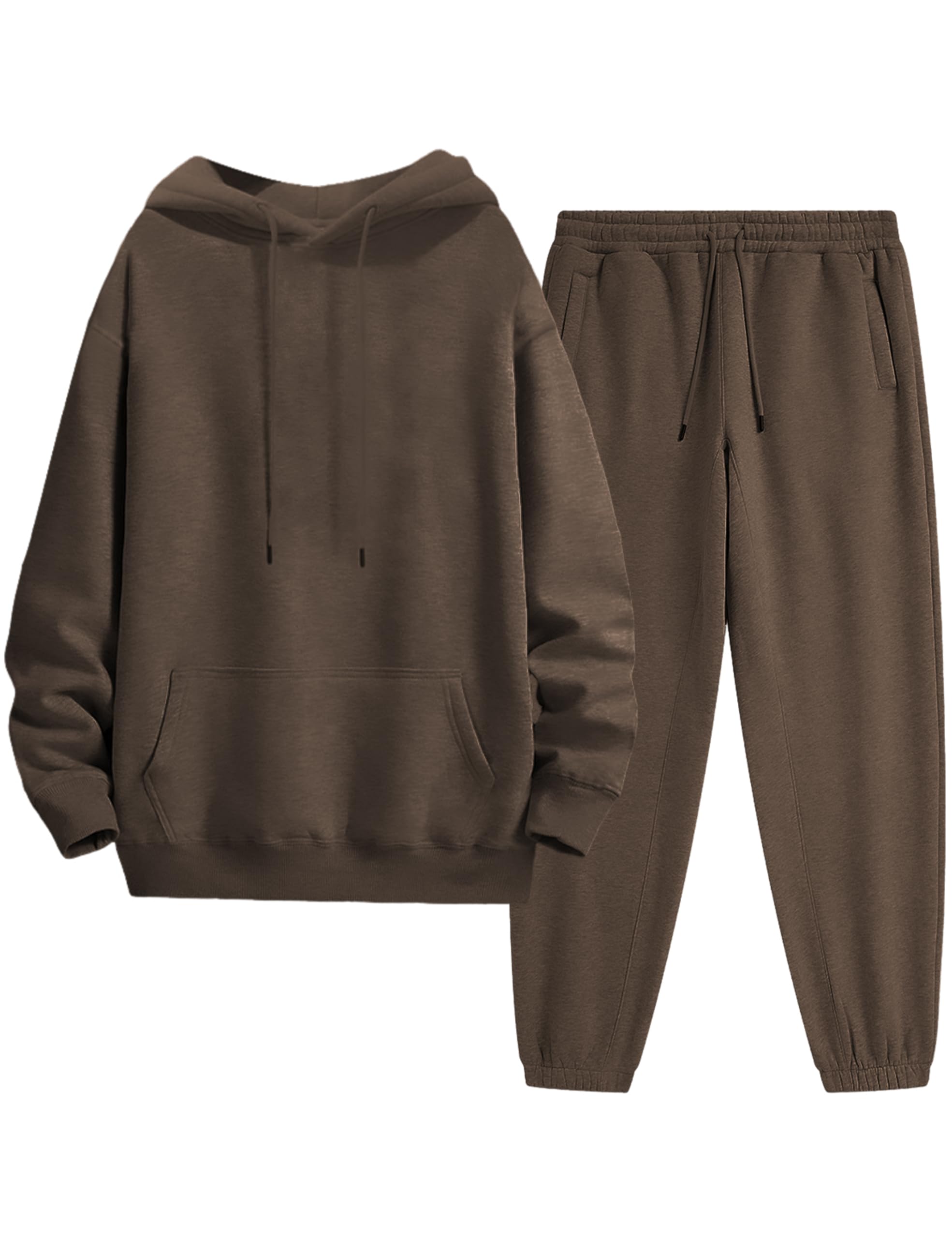 UANEO Men's 2-Piece Sweatsuit Set - Hoodie & Joggers Tracksuit for Casual Wear, Gym, Lounge & Running | Comfortable Cotton Blend Athletic Outfit for Men