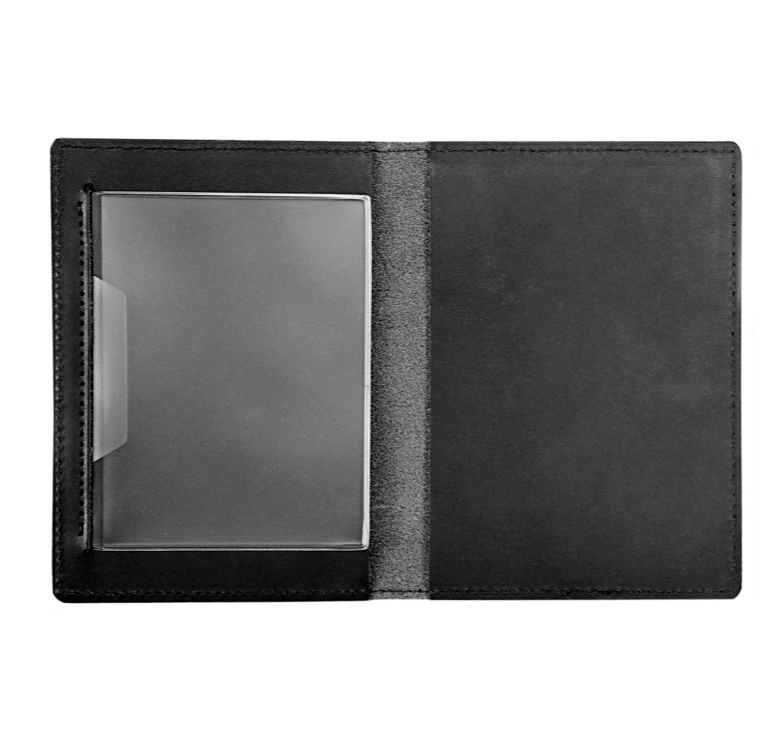 Genuine Leather Vaccination Passport Holder & Card Cover - Premium Black Leather Vaccine Card Protector for Travel, Medical Records & Health Documents - Perfect for Airports, Doctor Visits and Daily Organization