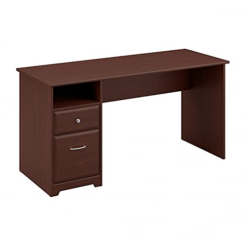 Atlin Designs 60W Computer Desk with Drawers in Harvest Cherry - Sturdy Home Office Desk with Storage for Small Spaces, Perfect for Remote Work & Study