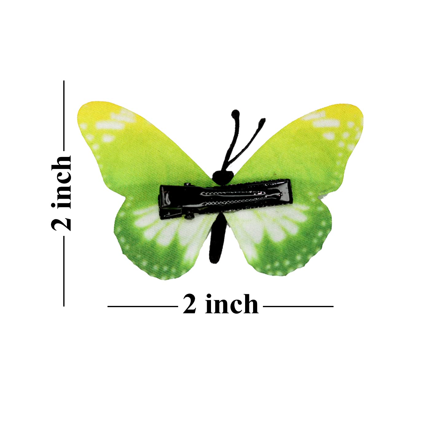 Butterfly Hair Clips for Women & Girls - 2 Pack Snap Hair Pins, Cute Hair Accessories for Teens, School, Party, and Everyday Use (Style M1)